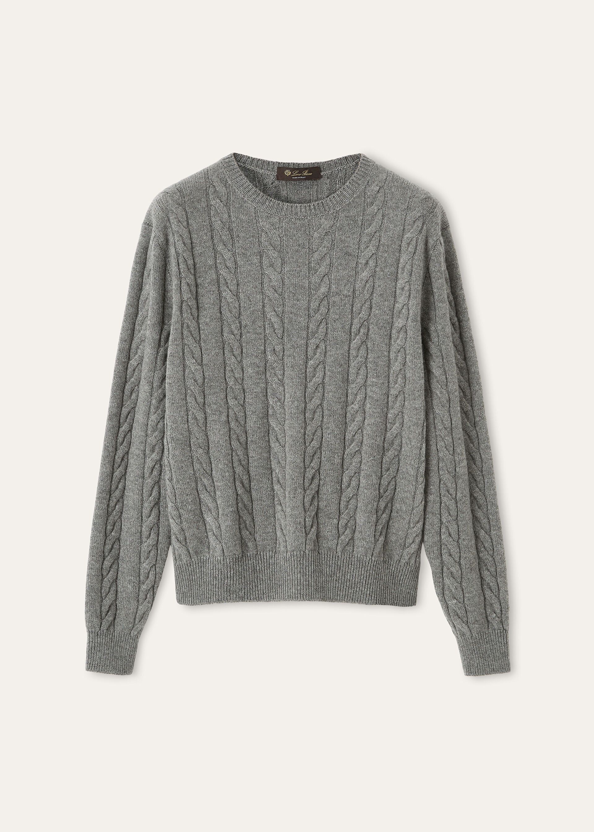 Loro Piana os11x0426 FAQ4509 Cedar Crewneck Sweater in Glacier Sky Size L / US 10 / IT 46 - 1 Thumbnail