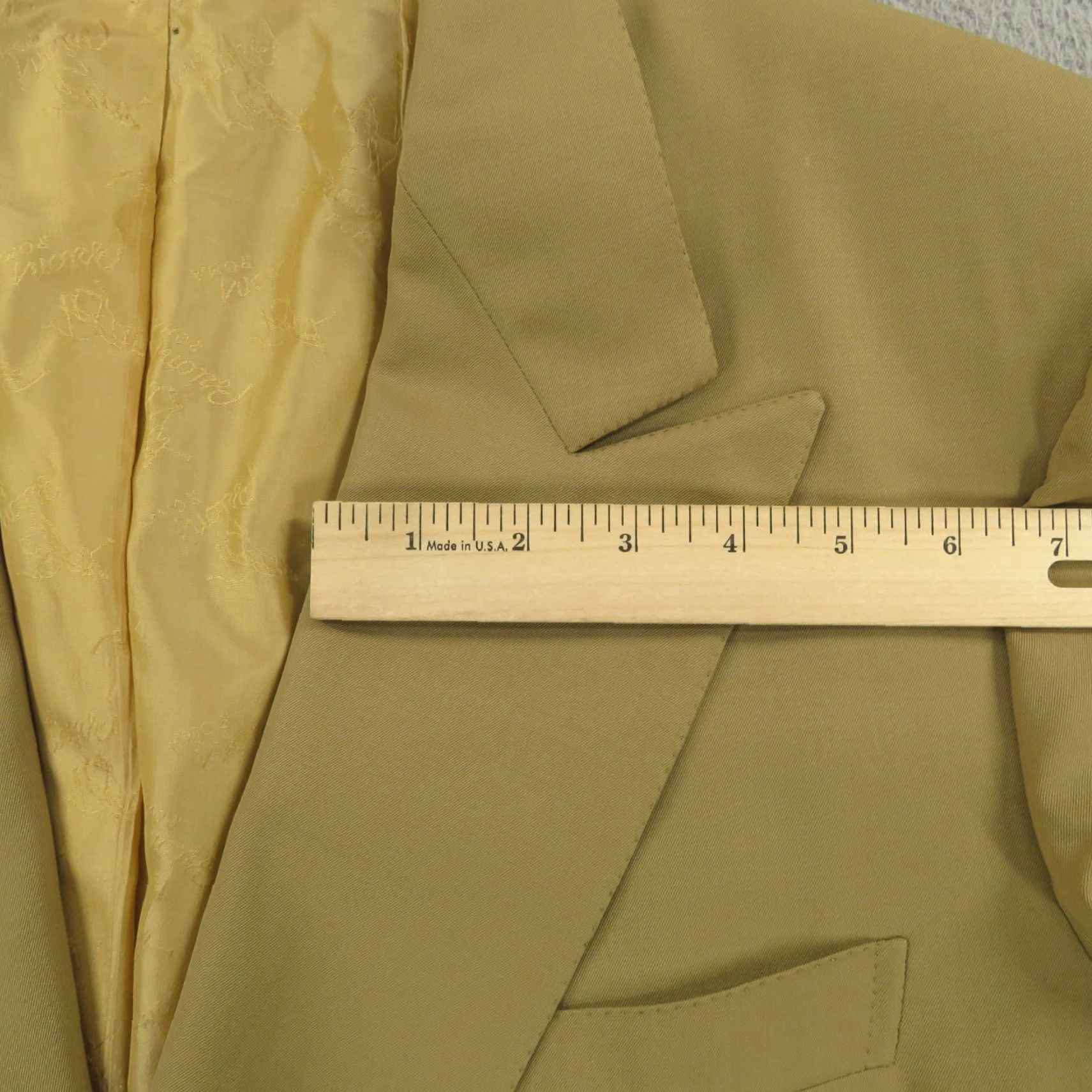 Brioni Brioni Blazer 44L Tan Wool 6 Button Double Breasted Sport Coat Jacket Six Khaki Mens Regular Jacket Size 44R - 7 Thumbnail