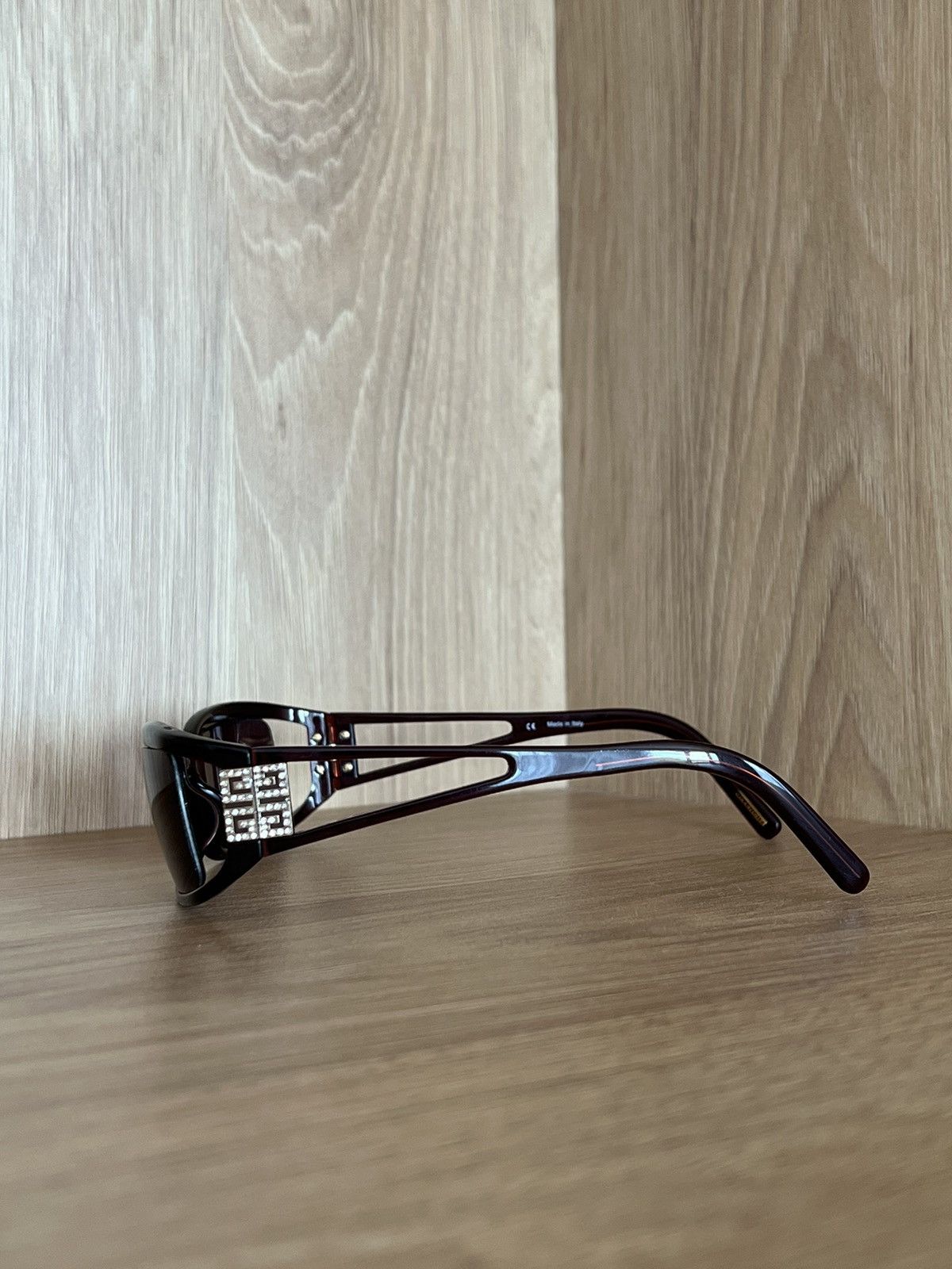 Givenchy GIVENCHY SGV 597S vintage rectangle sunglasses brown frame Size ONE SIZE - 4 Thumbnail