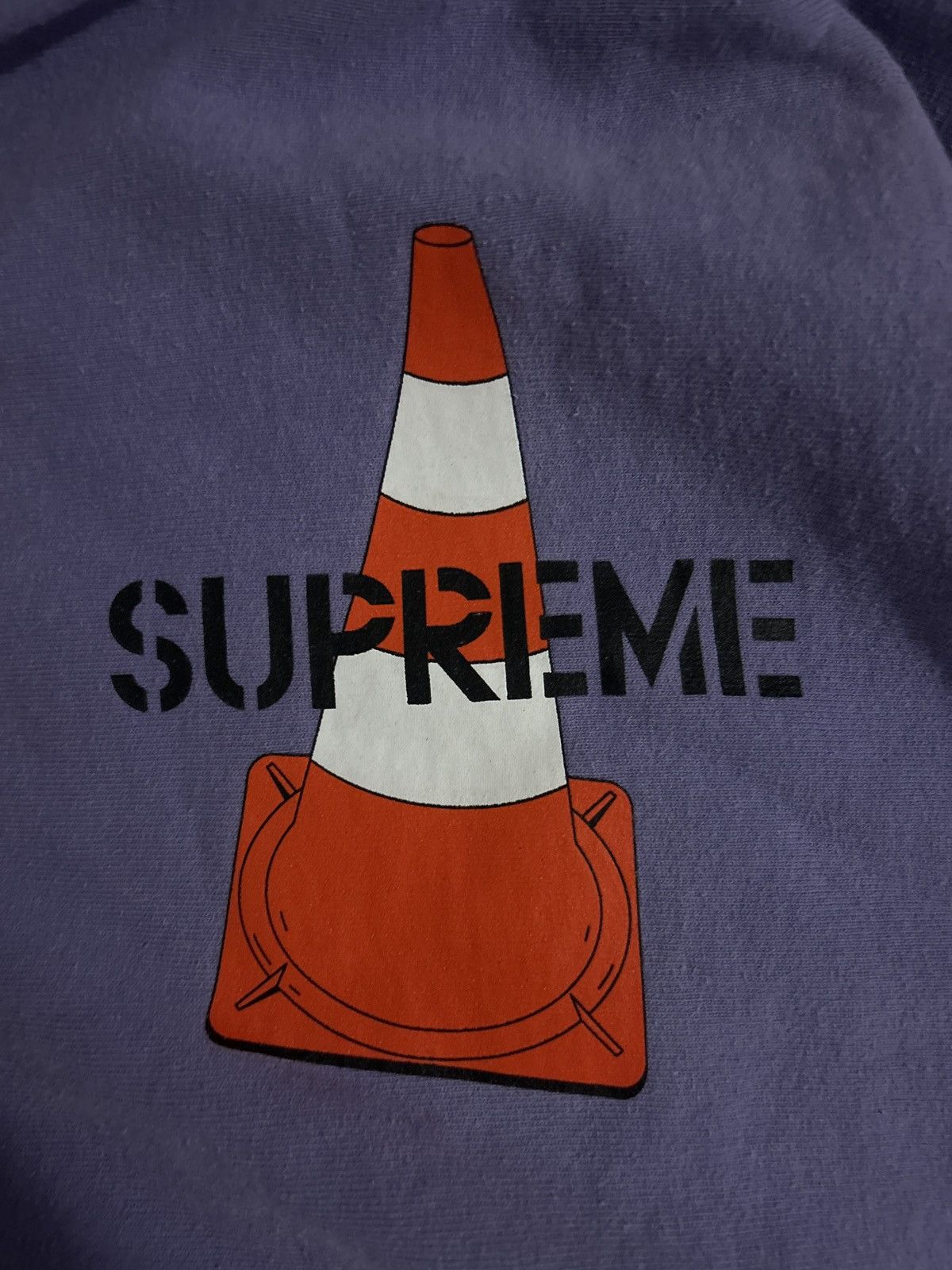 Supreme FW19 Light Violet Cone Hooded Sweatshirt Size US M / EU 48-50 / 2 - 4 Thumbnail