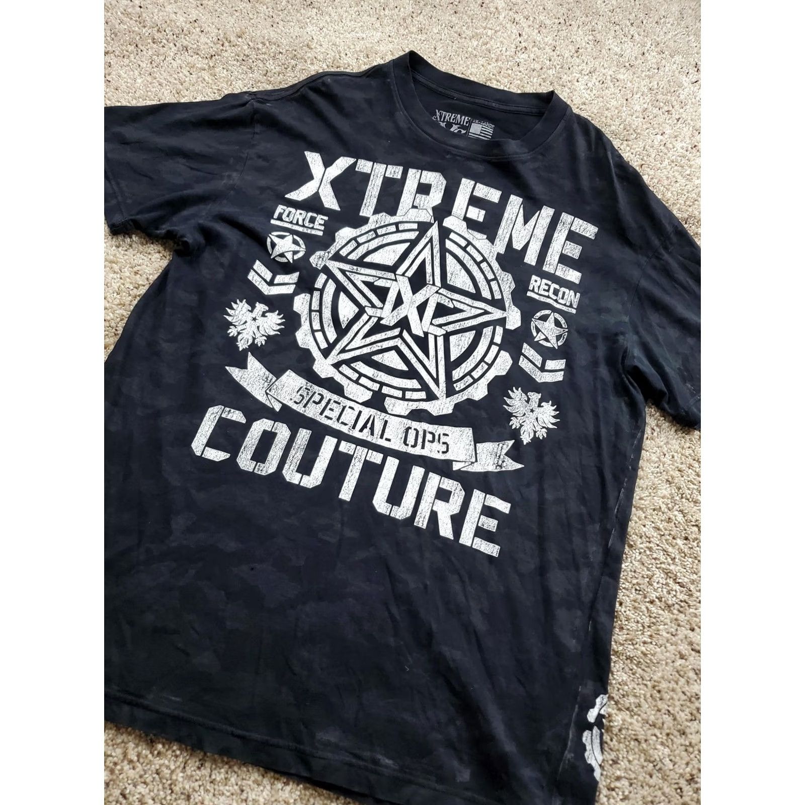 Vintage Xtreme Couture Shirt Mens 2XL Black Camo Force Recon Special Ops Tee Size US XXL / EU 58 / 5 - 2 Thumbnail