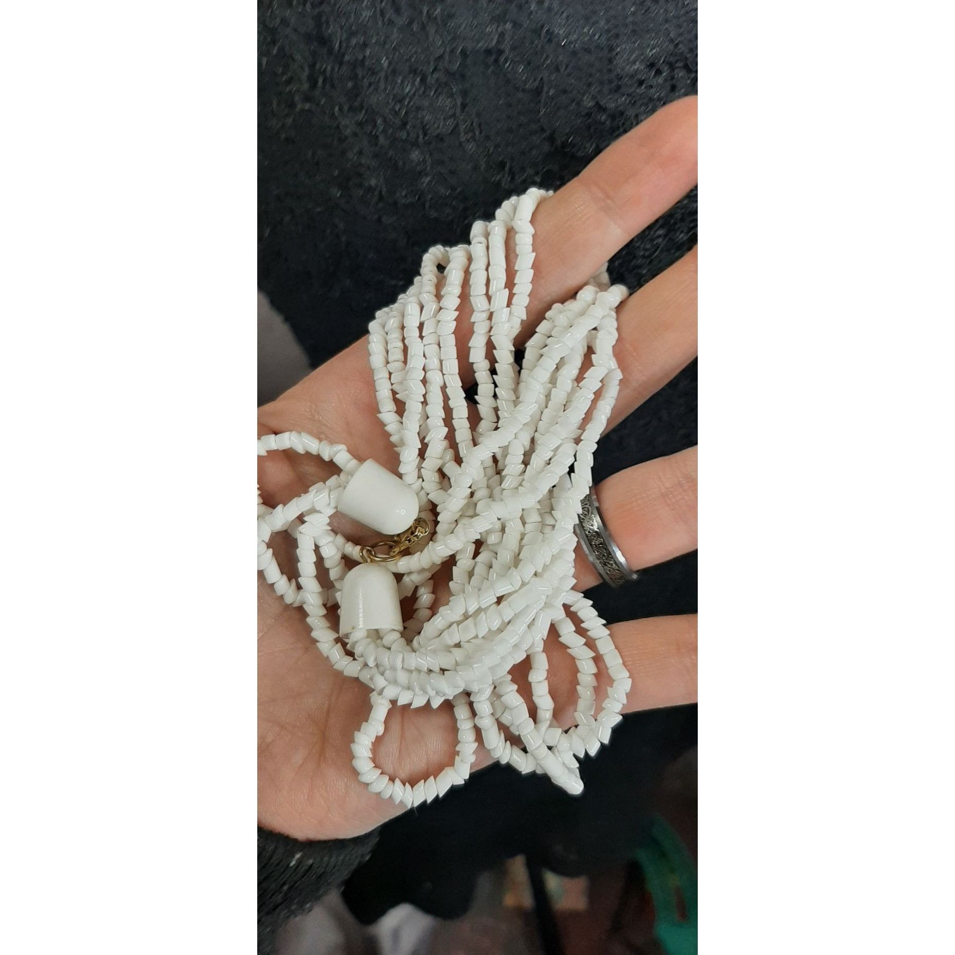 Other Vintage White Glass Beaded Multi-Strand Necklace Size ONE SIZE - 2 Thumbnail