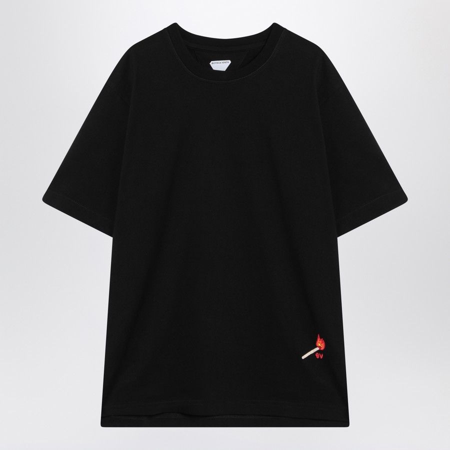 Bottega Veneta o1d2blof0825 Cotton T-Shirt in Black Size US M / EU 48-50 / 2 - 1 Thumbnail