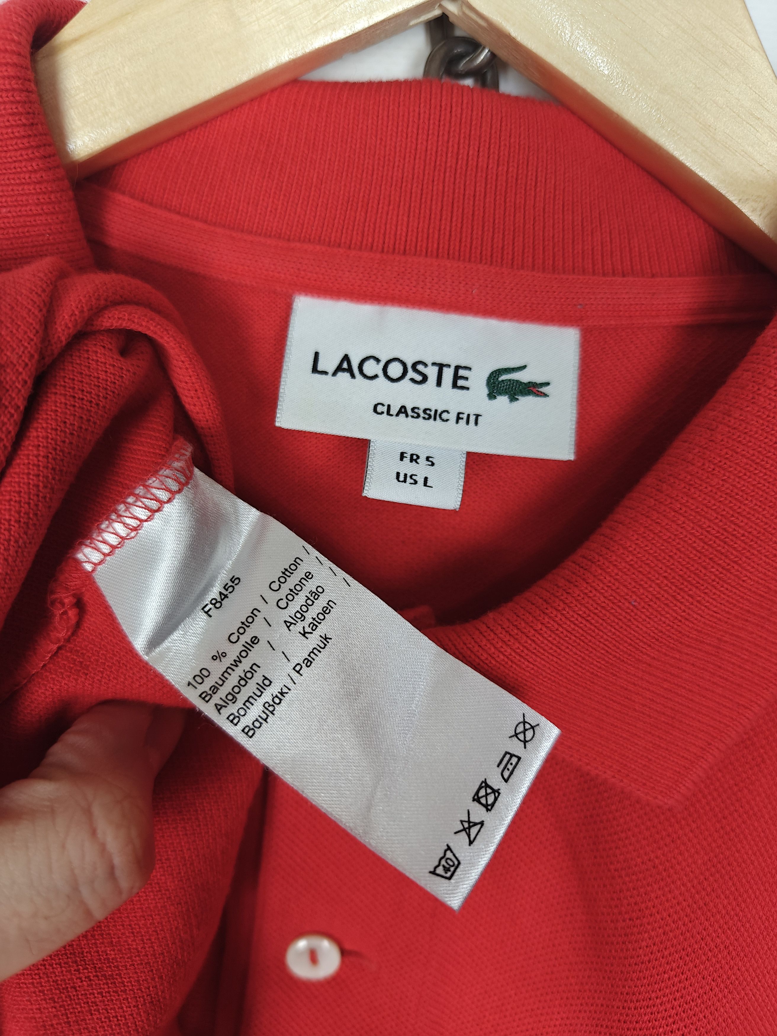 Lacoste Lacoste Basic Long Sleeve Pullover Logo Red size L Size US L / EU 52-54 / 3 - 8 Thumbnail