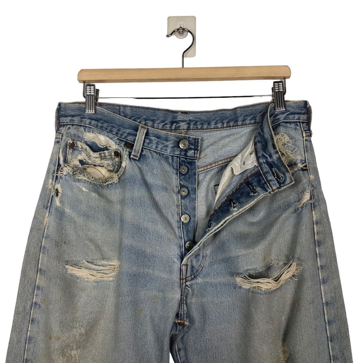 Levi's 🔥VINTAGE LEVI’S RINDEM BUTTON 524 MADE IN USA RED LINE Size US 33 - 16 Thumbnail
