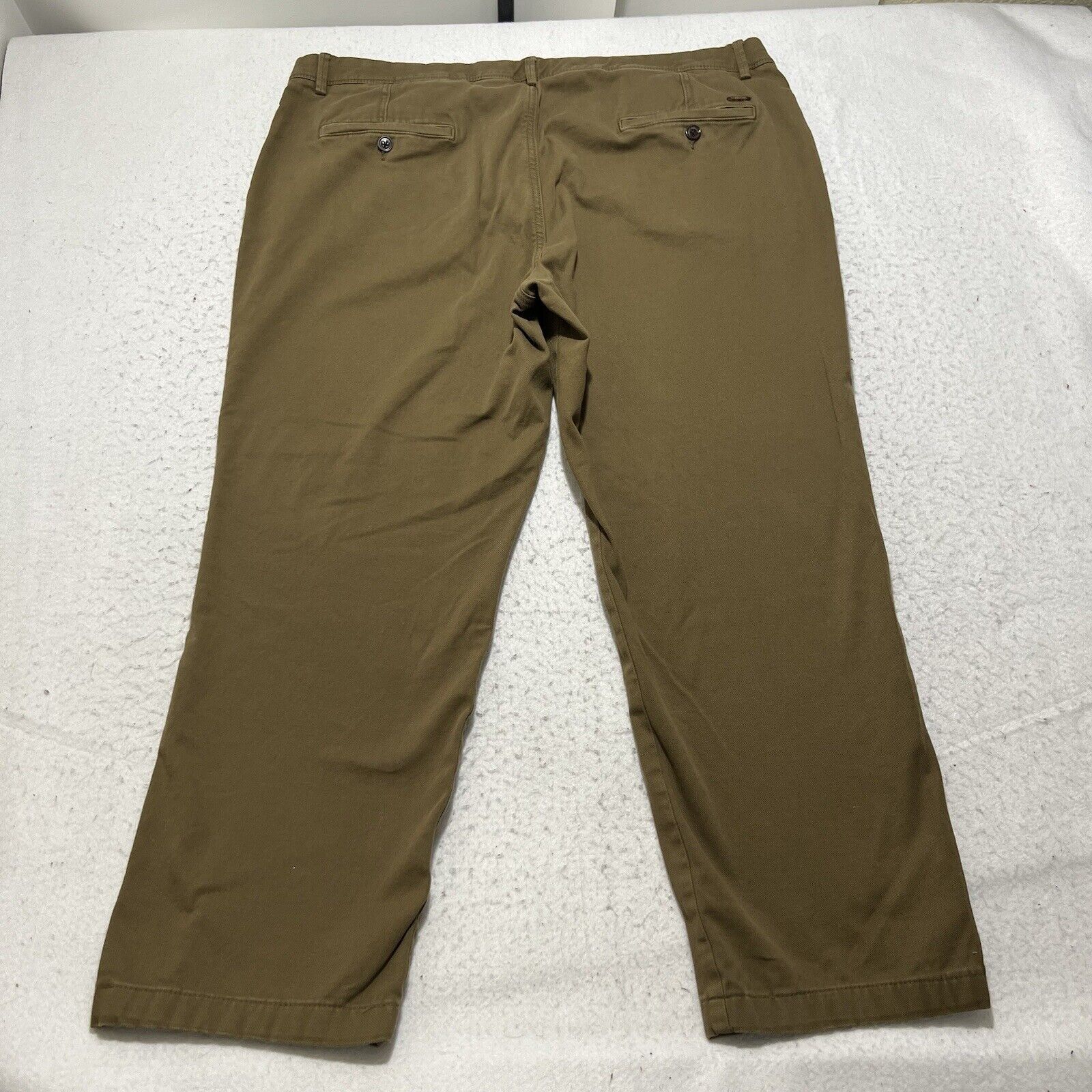 Other Cortefiel 42 Flat Front Dark Brown/Green Chino Pants (42x28) Size US 42 / EU 58 - 6 Thumbnail