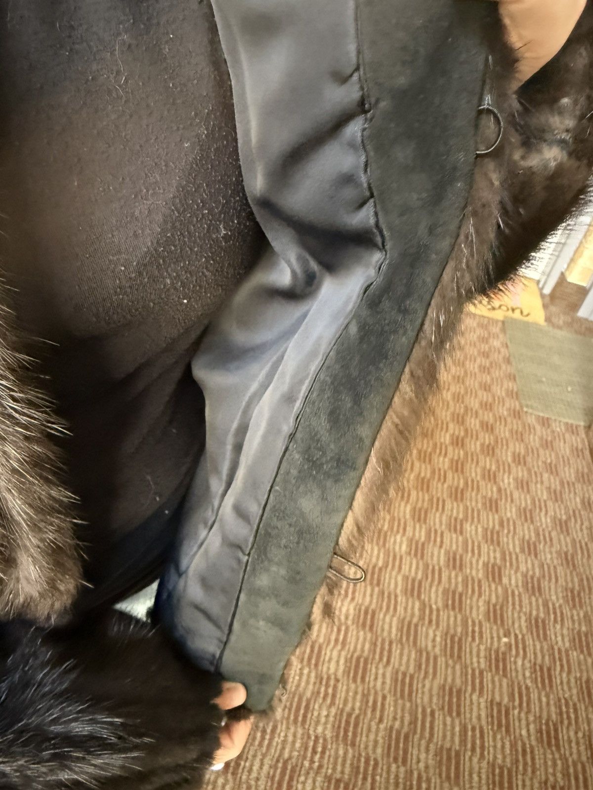 Other Brown vintage old french mink fur jacket with black lining Size XL / US 12-14 / IT 48-50 - 10 Thumbnail