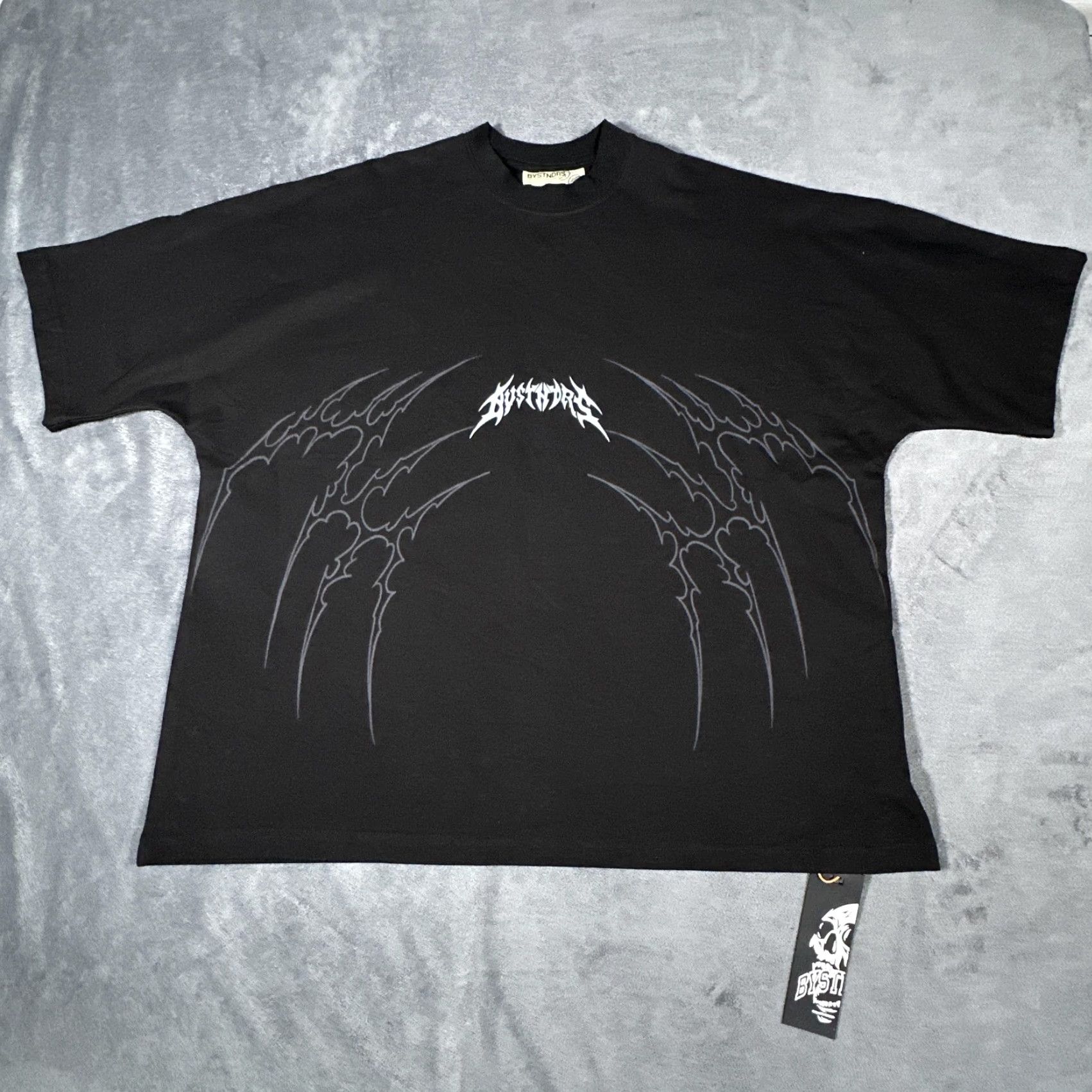 Vintage BYSTNDRS Shirt Mens Small Black Anime Skull Graphic Oversized Streetwear Tee Shirt Size US S / EU 44-46 / 1 - 4 Thumbnail