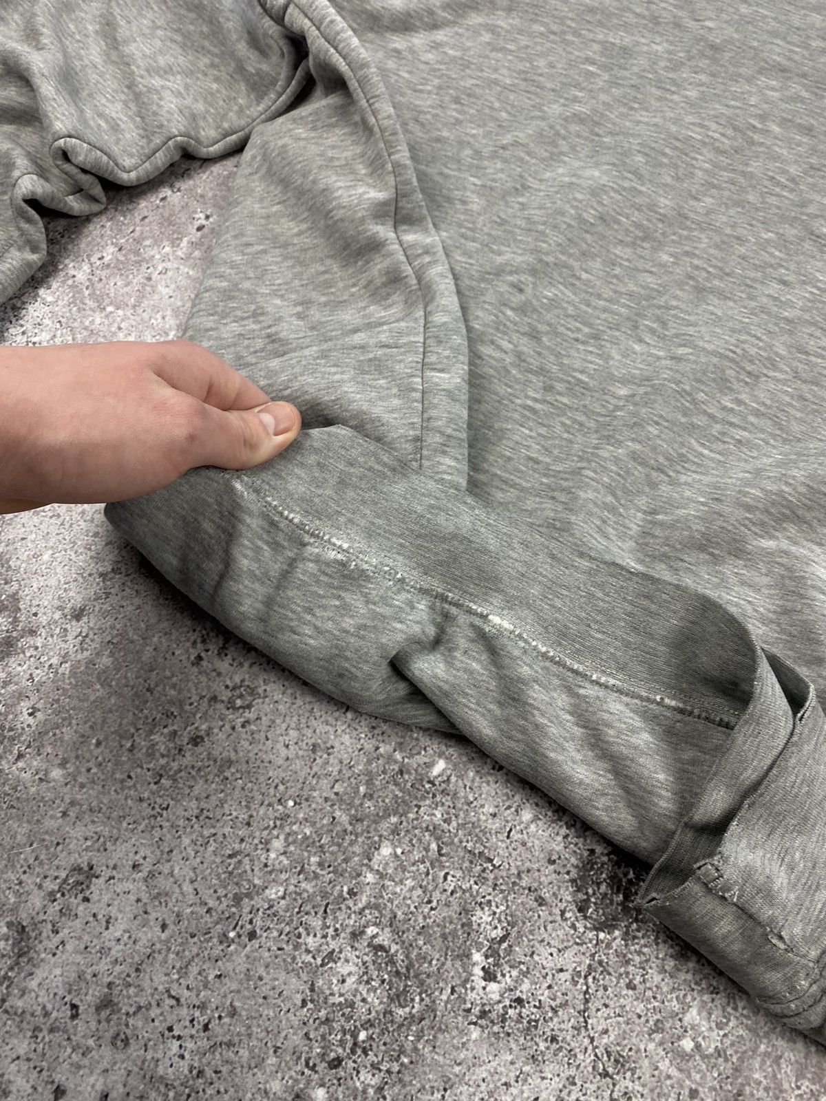 Nike × Vintage Vintage Nike Y2K baggy distressed boxy sweatshirt light grey Size US L / EU 52-54 / 3 - 7 Thumbnail