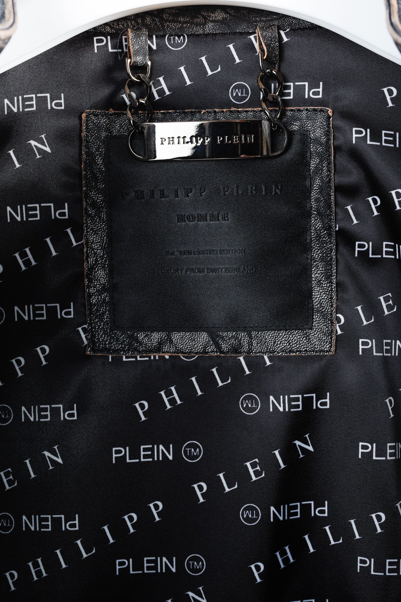 Philipp Plein Philipp Plein Grey Black Skull Leather Moto Jacket Size US XXL / EU 58 / 5 - 4 Thumbnail
