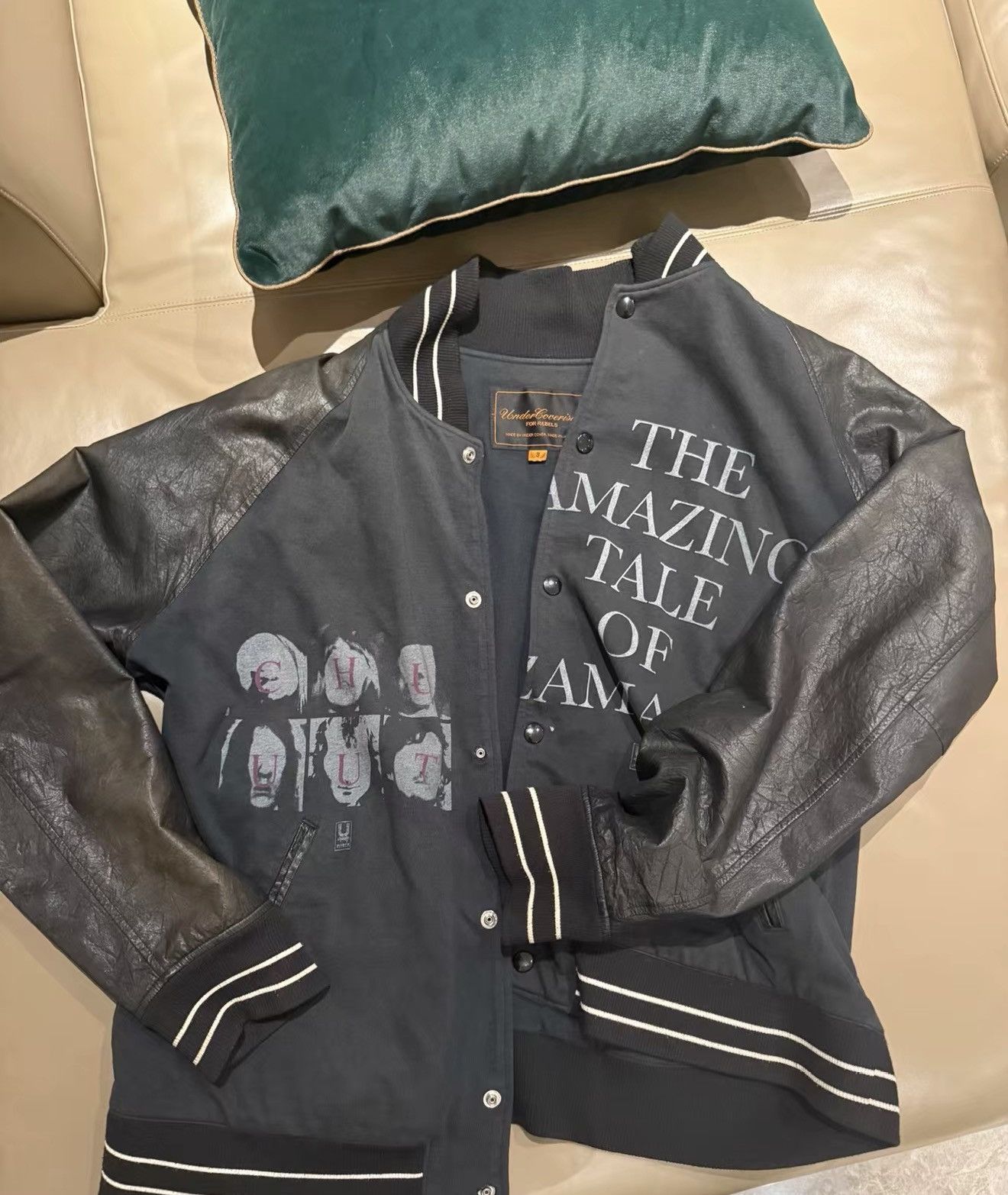 undercover 06ss leather bomber jacket
