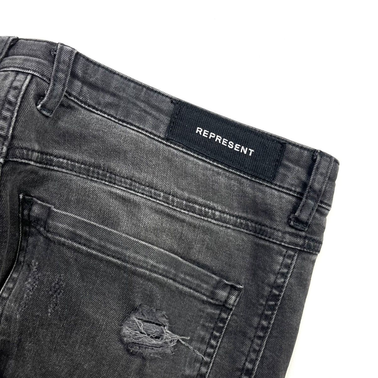 Japanese Brand × Represent Clo. Y2K Represent Avant Garde Jeans Streetwear Black Size US 34 / EU 50 - 9 Thumbnail