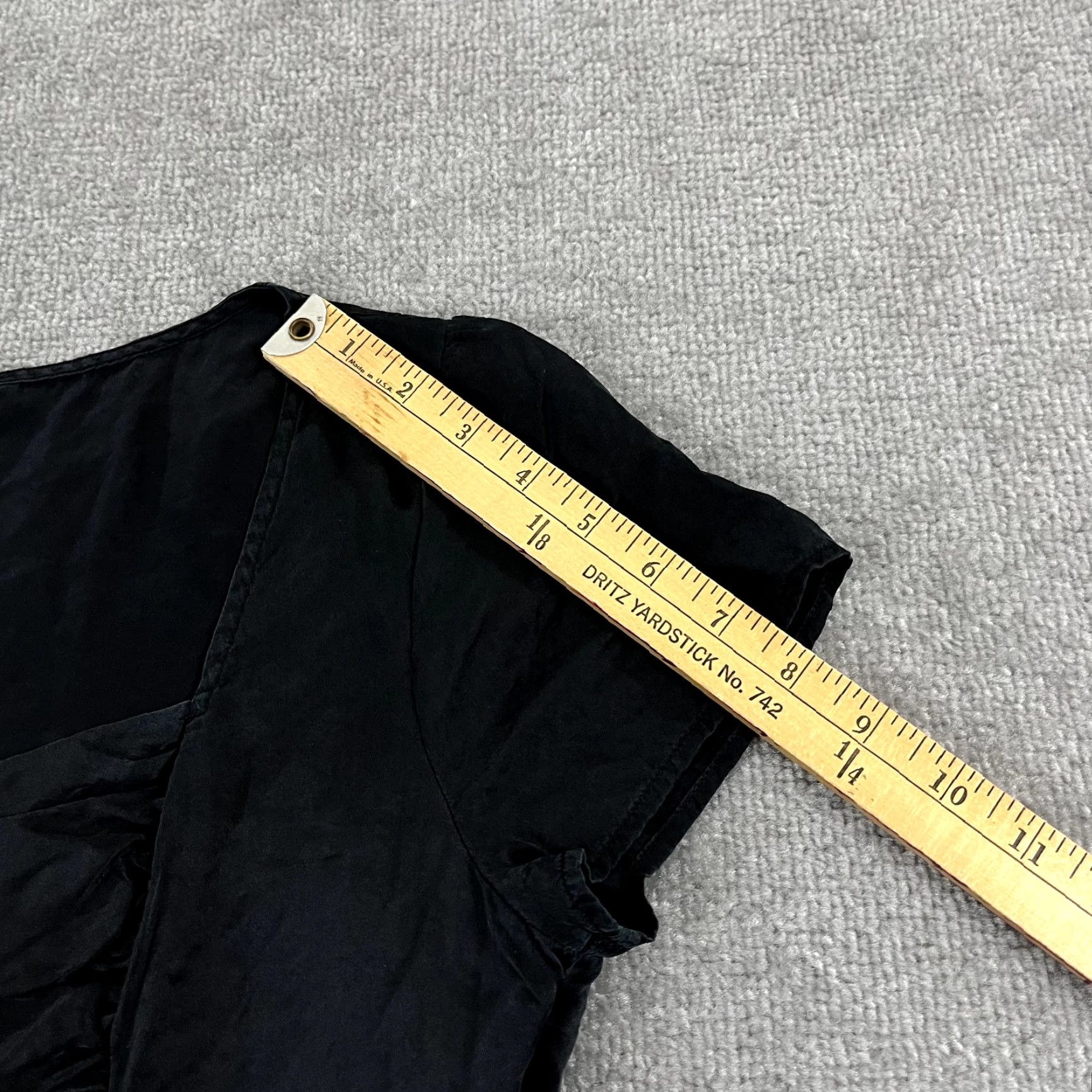 Vintage LK BENNETT Top Womens US 6/8 UK 10/12 Black Silk Blouse Sheer Square Neck Size M / US 6-8 / IT 42-44 - 7 Thumbnail