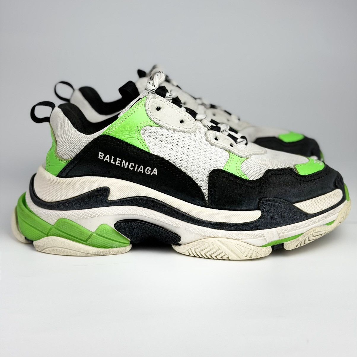 Balenciaga Balenciaga Triple S Black Green Size US 9 / IT 39 - 2 Thumbnail