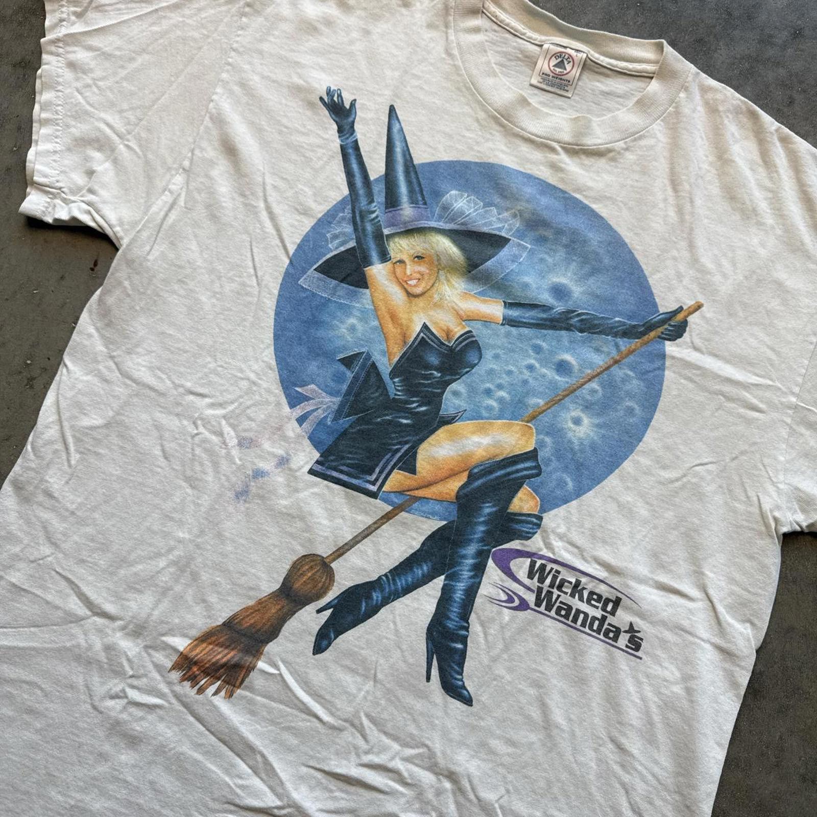 Other Wicked Wanda's Witch Vintage Delta Tag 90's Graphic T-Shirt Size US L / EU 52-54 / 3 - 3 Thumbnail