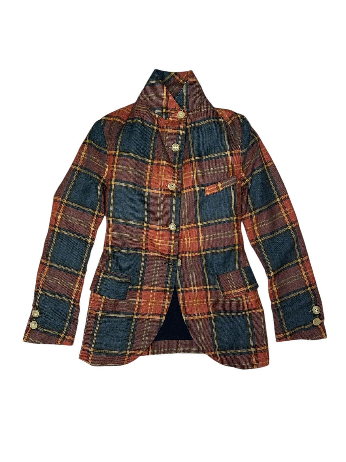 Paul Harnden Shoemakers Wool Tartan Blazer Size XS / US 0-2 / IT 36-38 - 2 Thumbnail