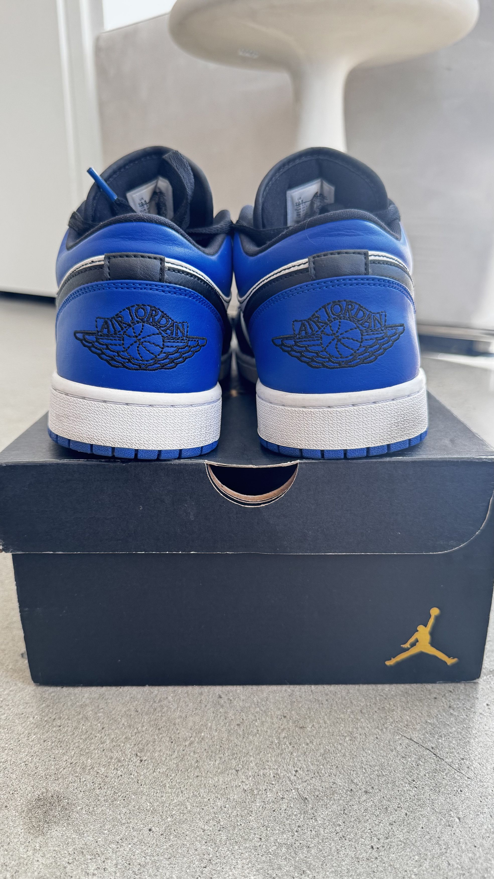 Nike Nike Air Jordan 1 Low Black Taxi Blue Size 10.5 w/ Box Size US 10.5 / EU 43-44 - 3 Thumbnail