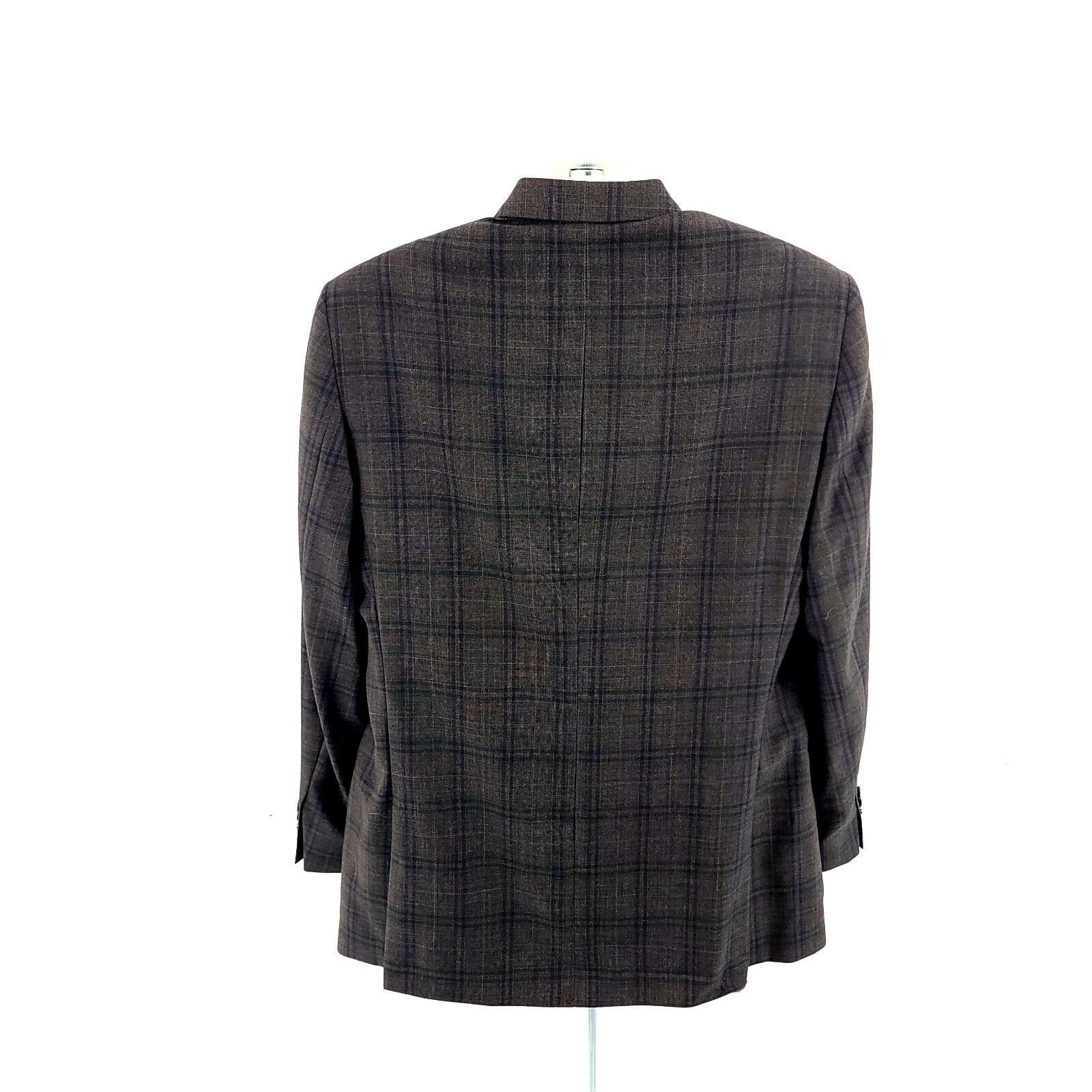 Ralph Lauren Ralph Lauren Wool Brown Sharkskin Purple Green Windowpane Sp Size 42L - 6 Thumbnail