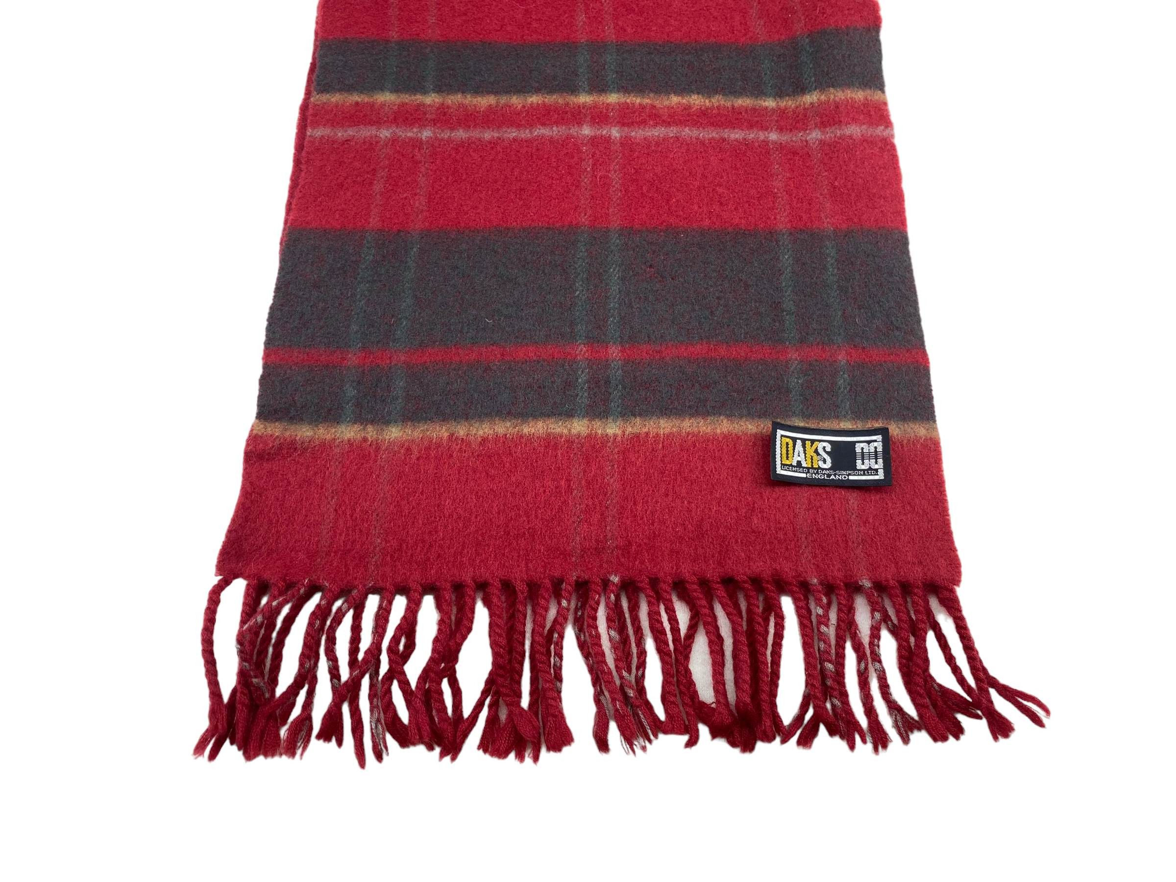 DAKS Daks Vintage Wool Scarf - Striped - Made in England 90s Size ONE SIZE - 6 Thumbnail