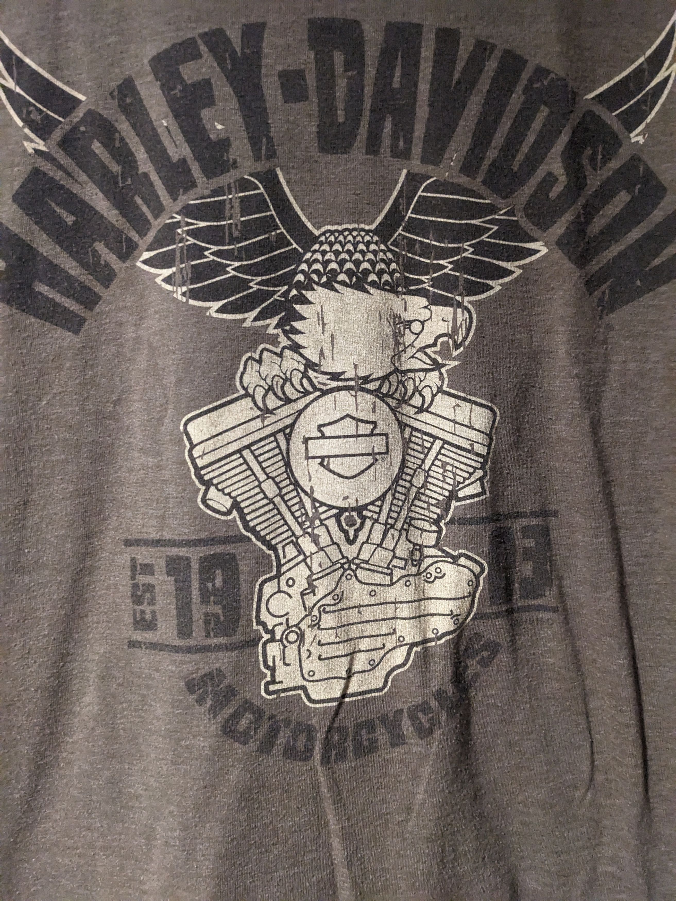 Harley Davidson × Vintage Vintage 2018 Harley Davidson Motorcycle Medium T-Shirt Size US M / EU 48-50 / 2 - 2 Thumbnail