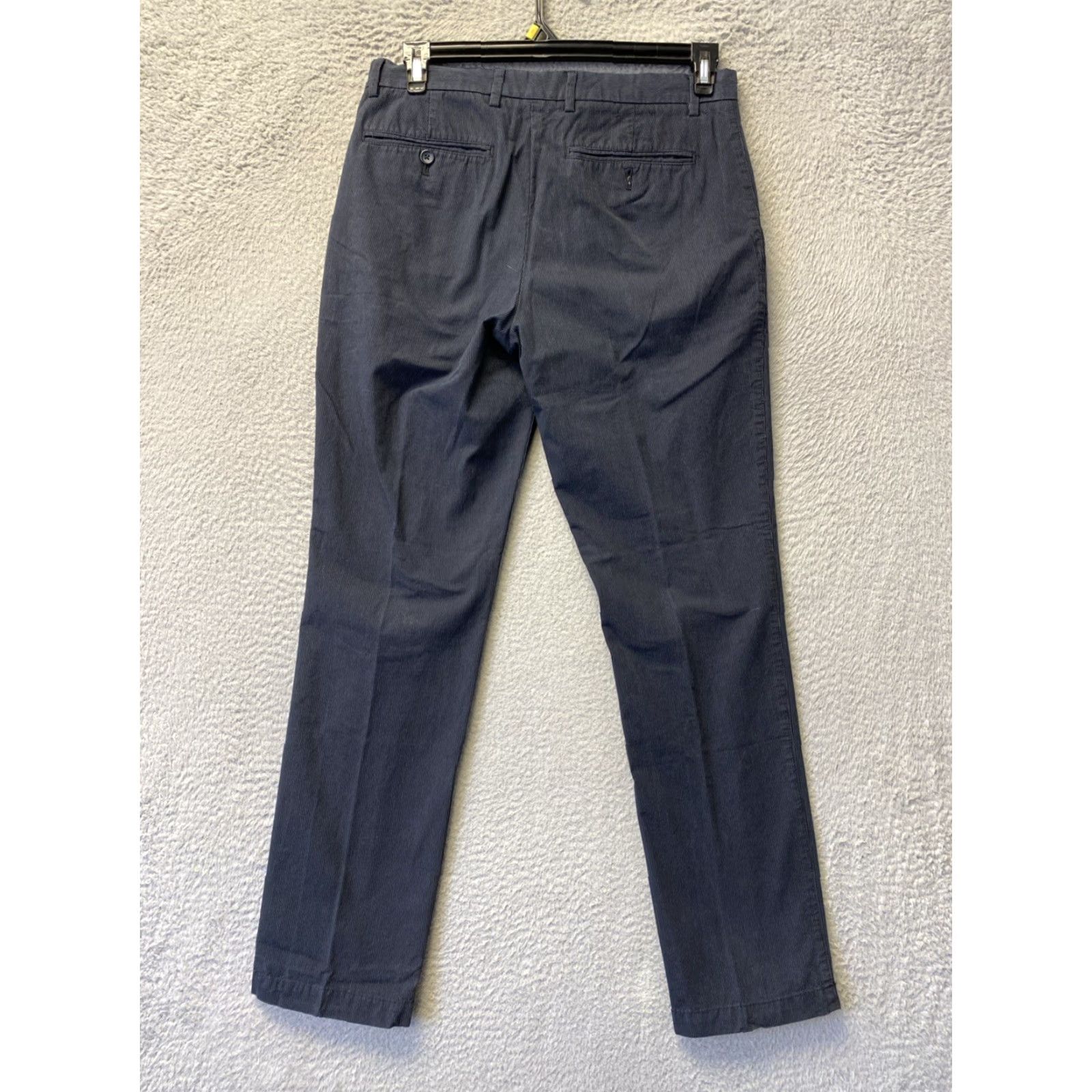 Banana Republic Banana Republic Chino Pants Men’s 32x32 Dark Gray Stripe /0632 Regular Fit Flat Front Cotton Twill Casual Pants Mens Size US 32 / EU 48 - 7 Thumbnail