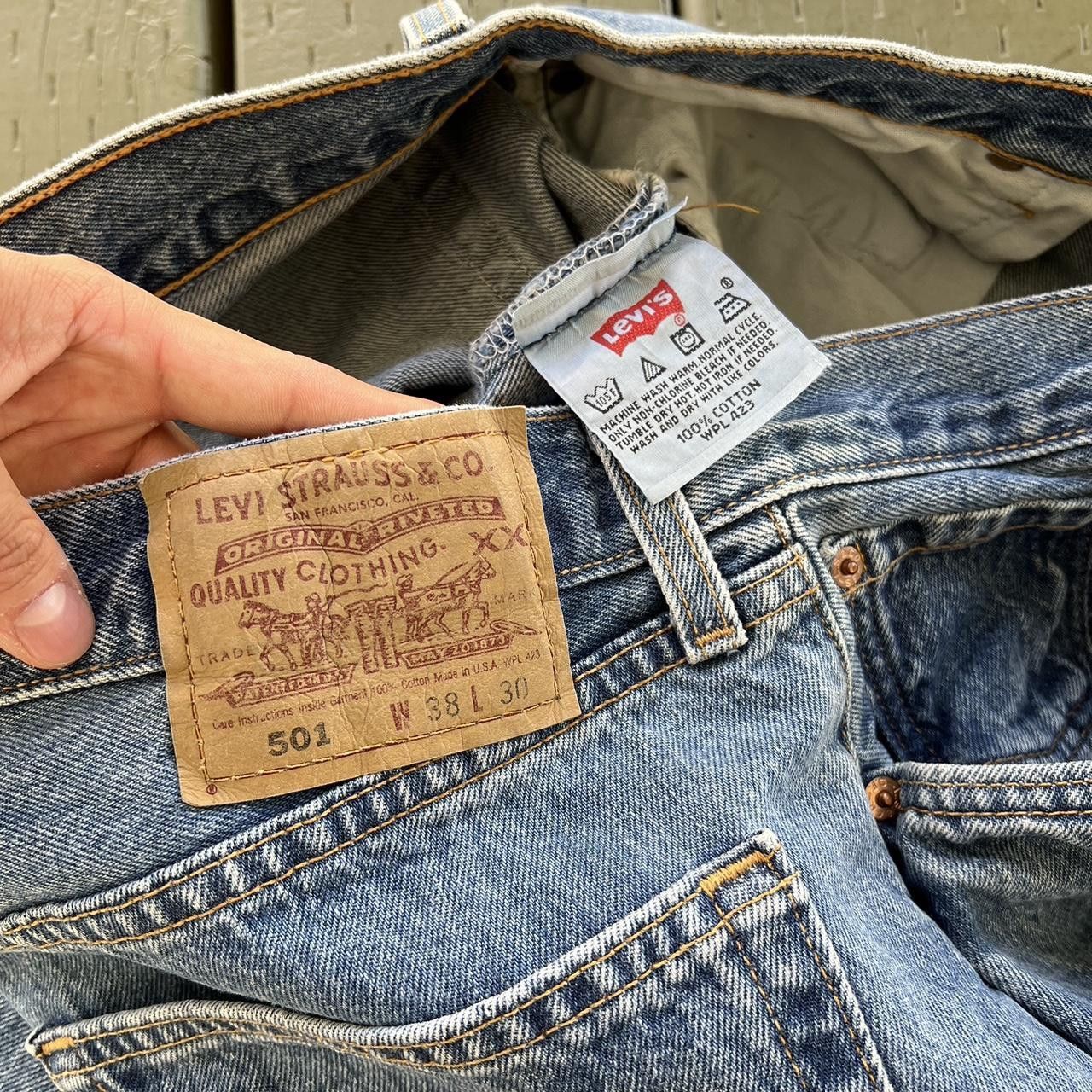 Levi's × Vintage Vintage Levis 501 Jeans Light Wash Levi's Denim Size US 34 / EU 50 - 5 Thumbnail