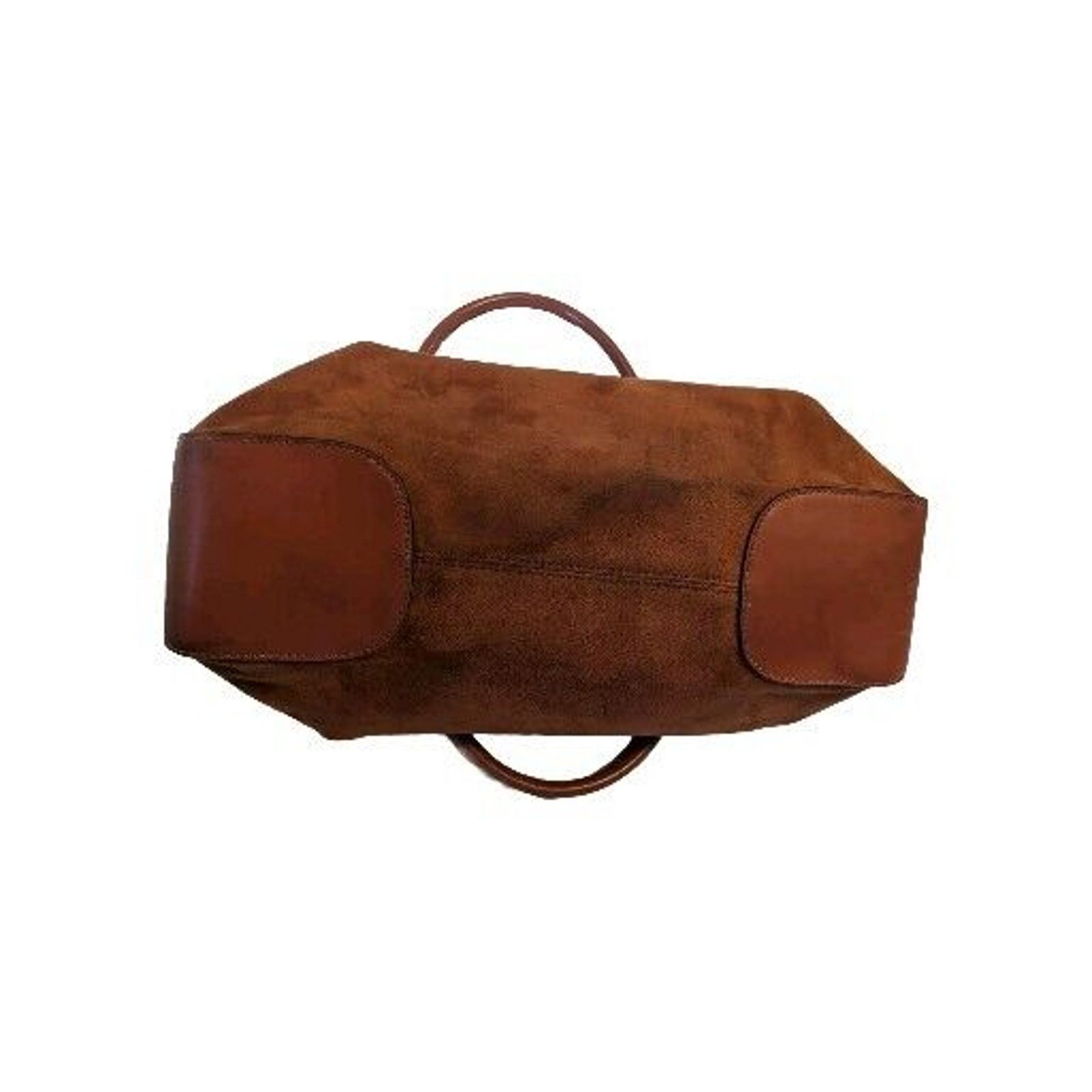 Other Mandani NY Satchel Bag Suede & Leather Chrome Accents Roomy Size ONE SIZE - 3 Thumbnail