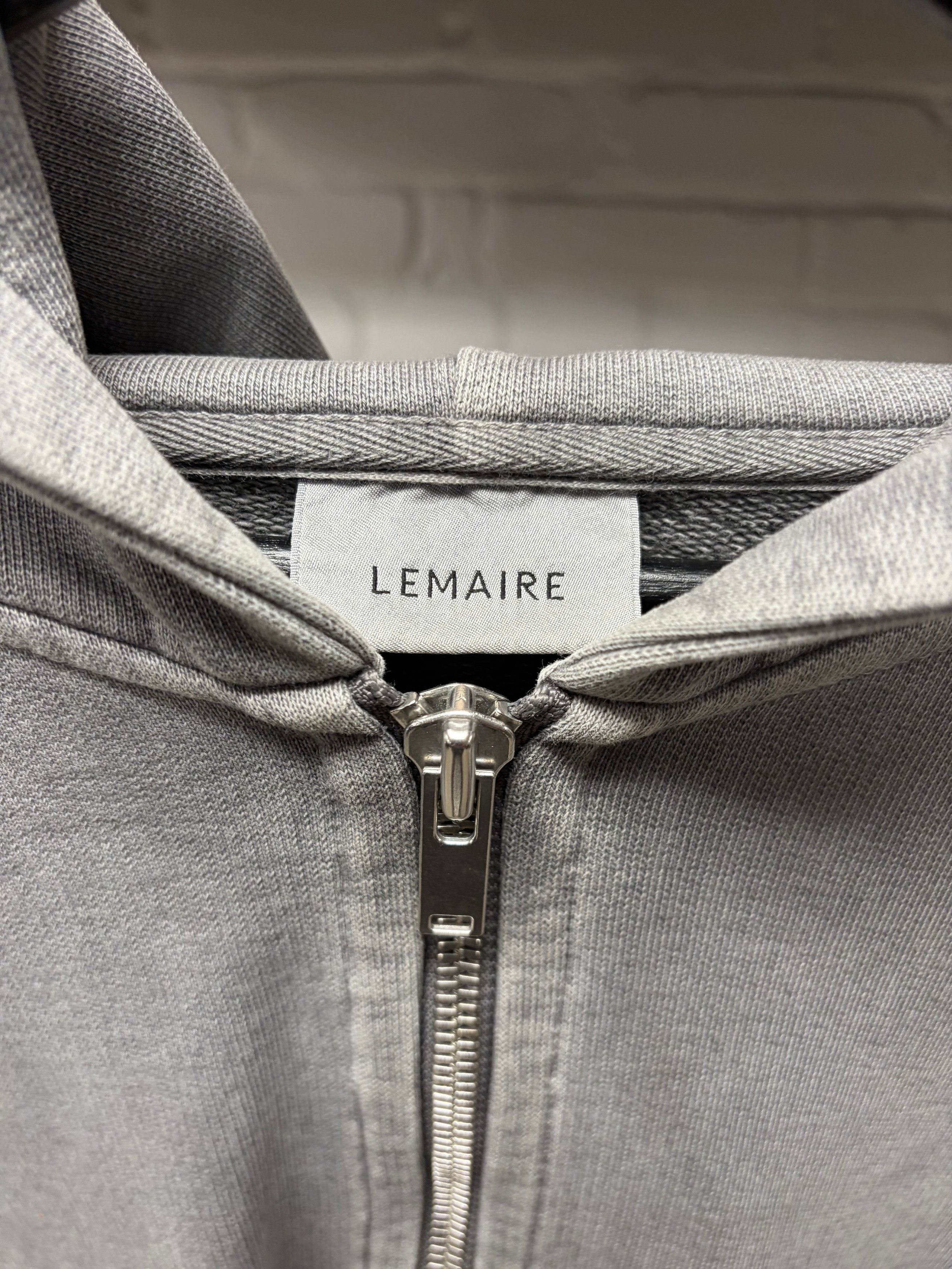 Lemaire AW2021 Lemaire Quarter Zip ‘Stone Washed Grey’ Hoodie Size US L / EU 52-54 / 3 - 3 Thumbnail