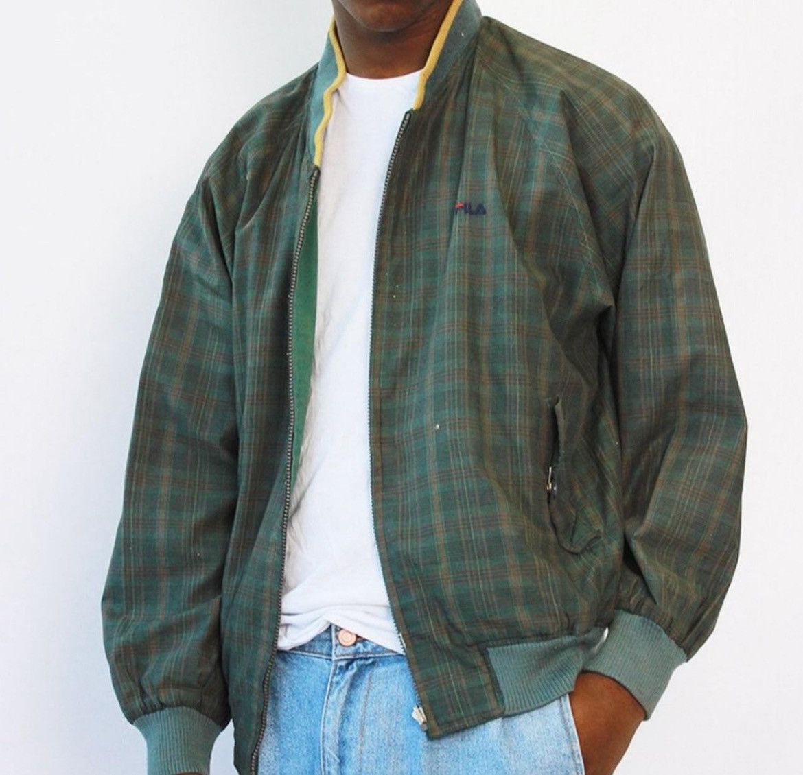 Fila Vintage FILA reversible plaid bomber jacket Size US L / EU 52-54 / 3 - 18 Thumbnail