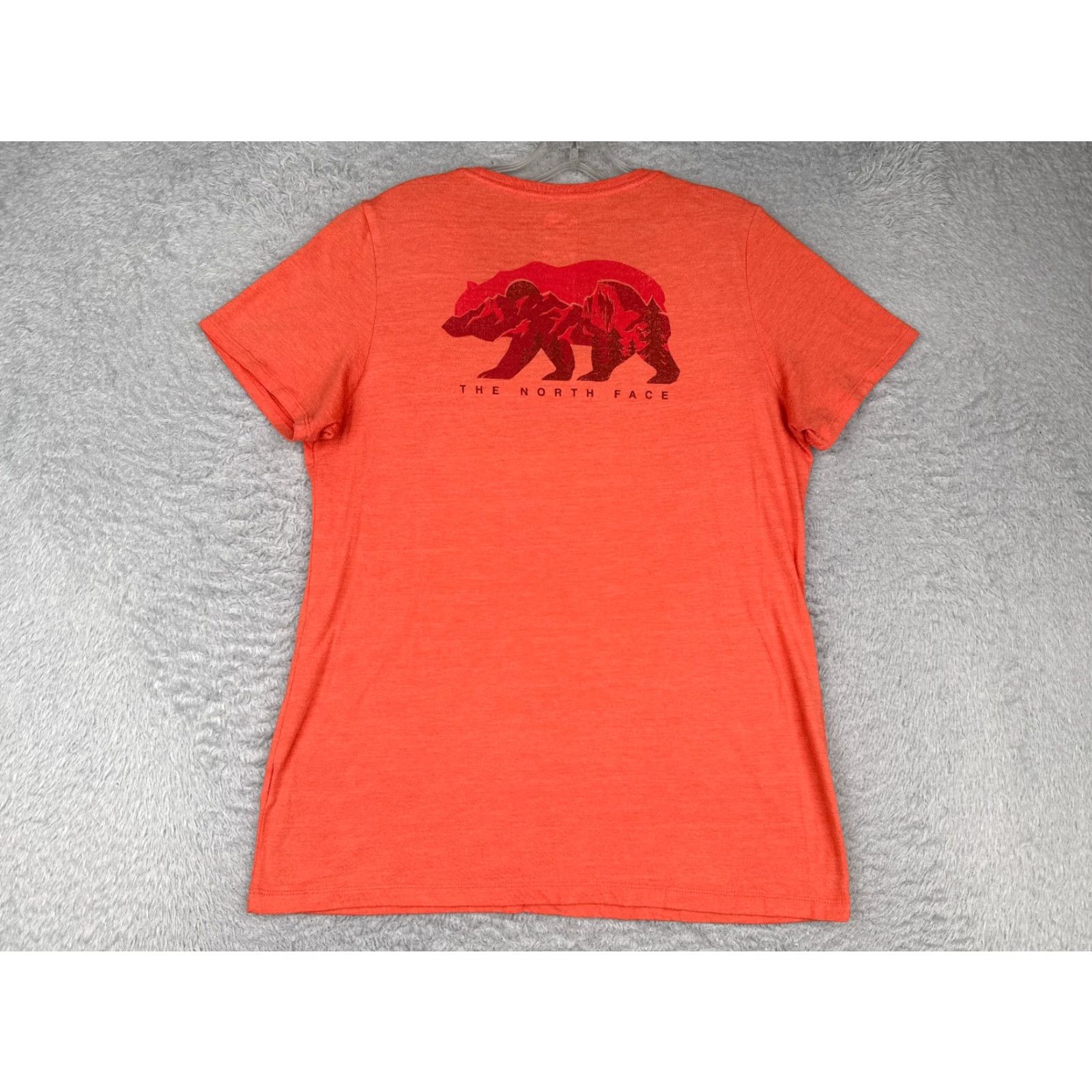 The North Face The North Face Shirt Women L Orange Scoop Neck Poly Blend Bear Logo Slim Fit Casual Short Sleeve Basic All Seasons Breathable Lightweight Regular Size L / US 10 / IT 46 - 2 Thumbnail