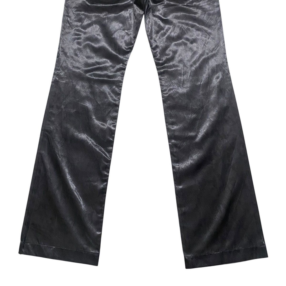 Japanese Brand M.F EDITORIAL Black Snakeskin Wide Leg Pant Size US 31 - 12 Thumbnail