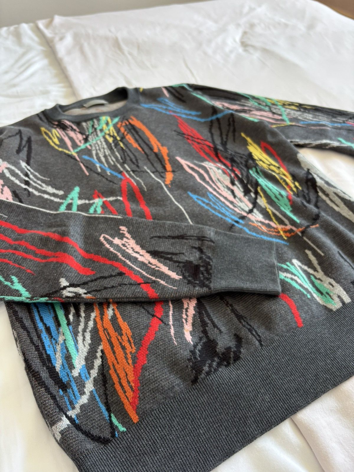 Dior Dior Homme SS15 Scribble Knit - Small Size US S / EU 44-46 / 1 - 8 Thumbnail