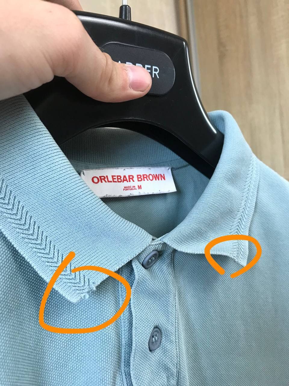 Orlebar Brown 🔥 Orlebar Brown Jarrett Washed Polo Shirt Distressed Blue Size US M / EU 48-50 / 2 - 5 Thumbnail