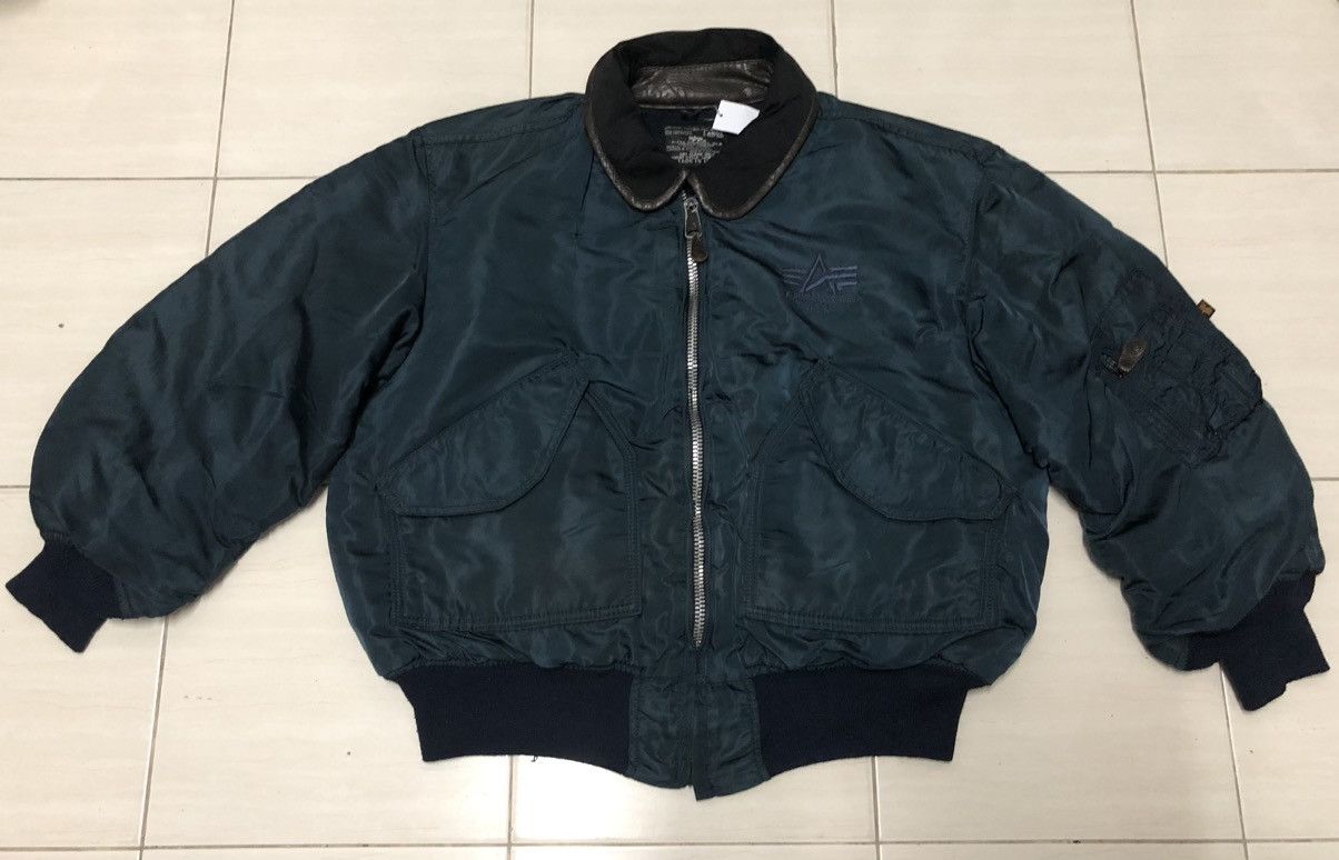 Alpha Industries Vtg bomber jacket alpha industries U.S.A. Size US XL / EU 56 / 4 - 1 Thumbnail
