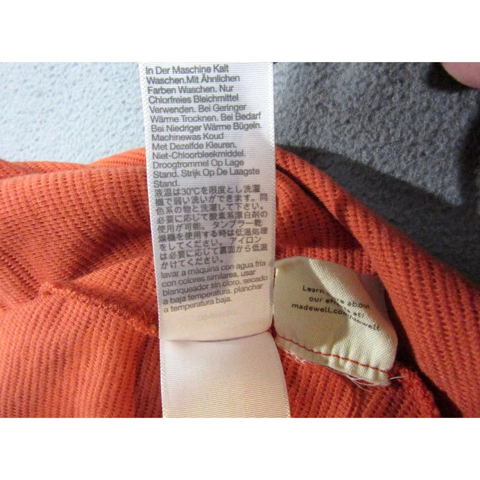 Madewell Madewell Orange V-Neck Cropped Ribbed Cotton Knit Tank Top Womens Small Size S / US 4 / IT 40 - 7 Thumbnail