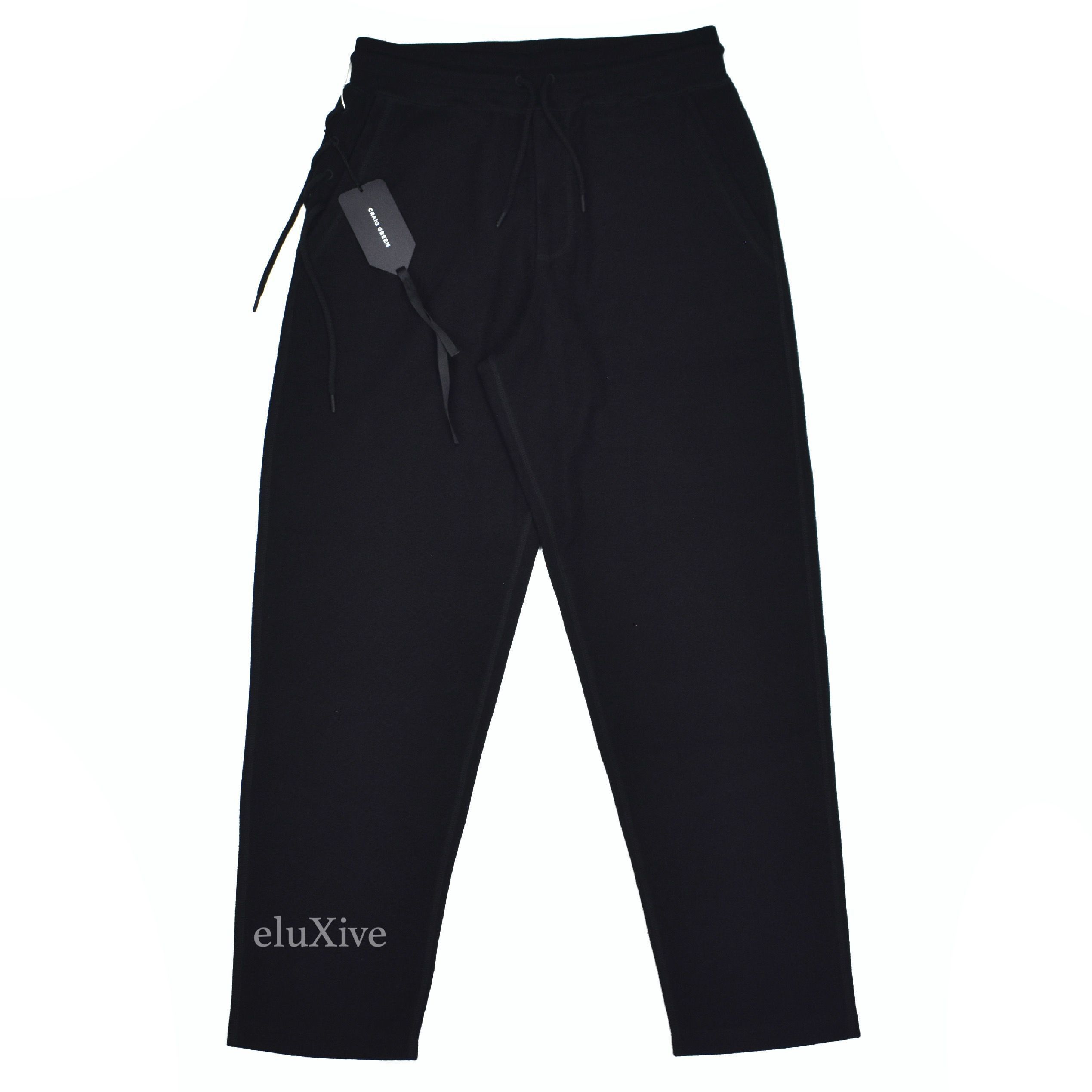 Craig Green Craig Green Reverse Terry Laced Sweatpants Black Size US 32 / EU 48 - 1 Preview