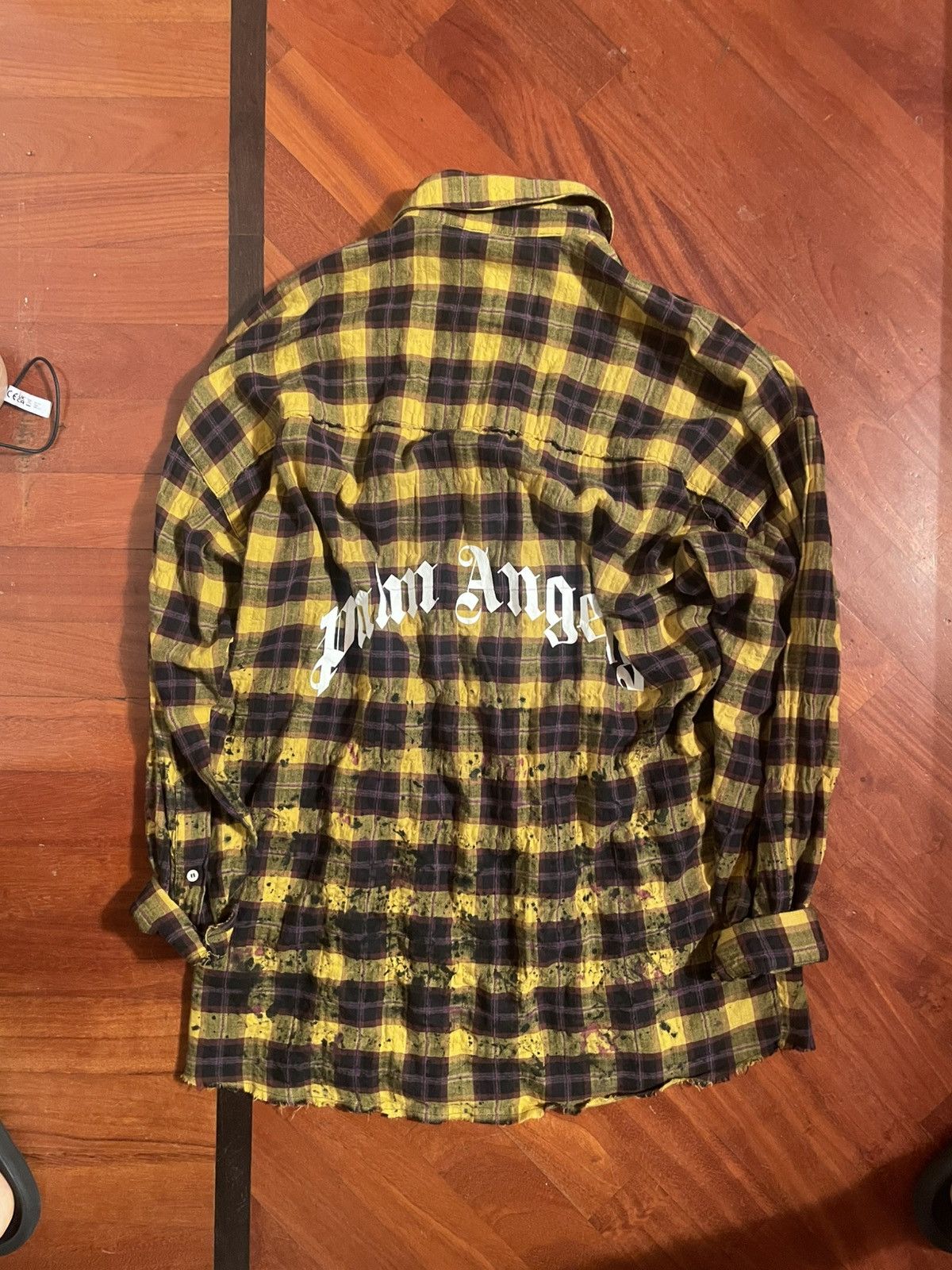 Palm Angels PALM ANGELS Check Shirt Men Yellow and Black in size M Size US M / EU 48-50 / 2 - 2 Thumbnail