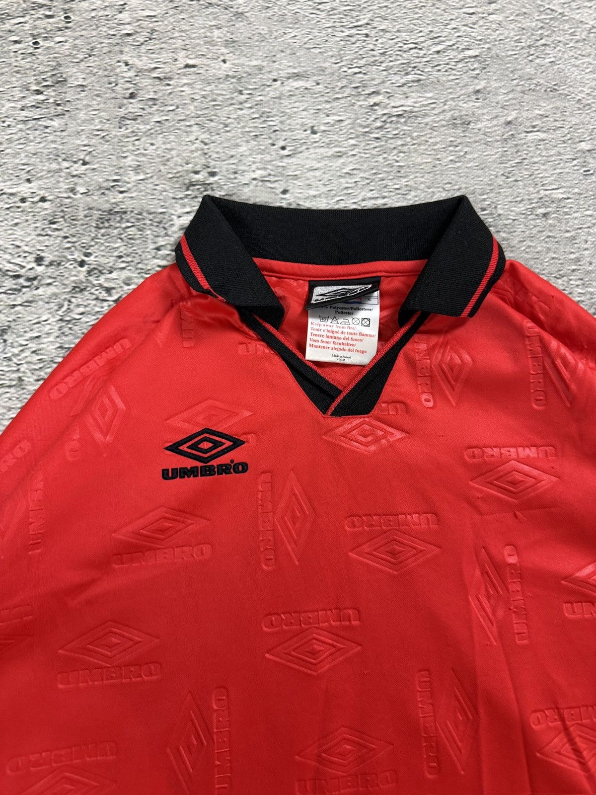 Umbro Umbro long sleeve jersey red full print 2000s Size US XL / EU 56 / 4 - 2 Thumbnail