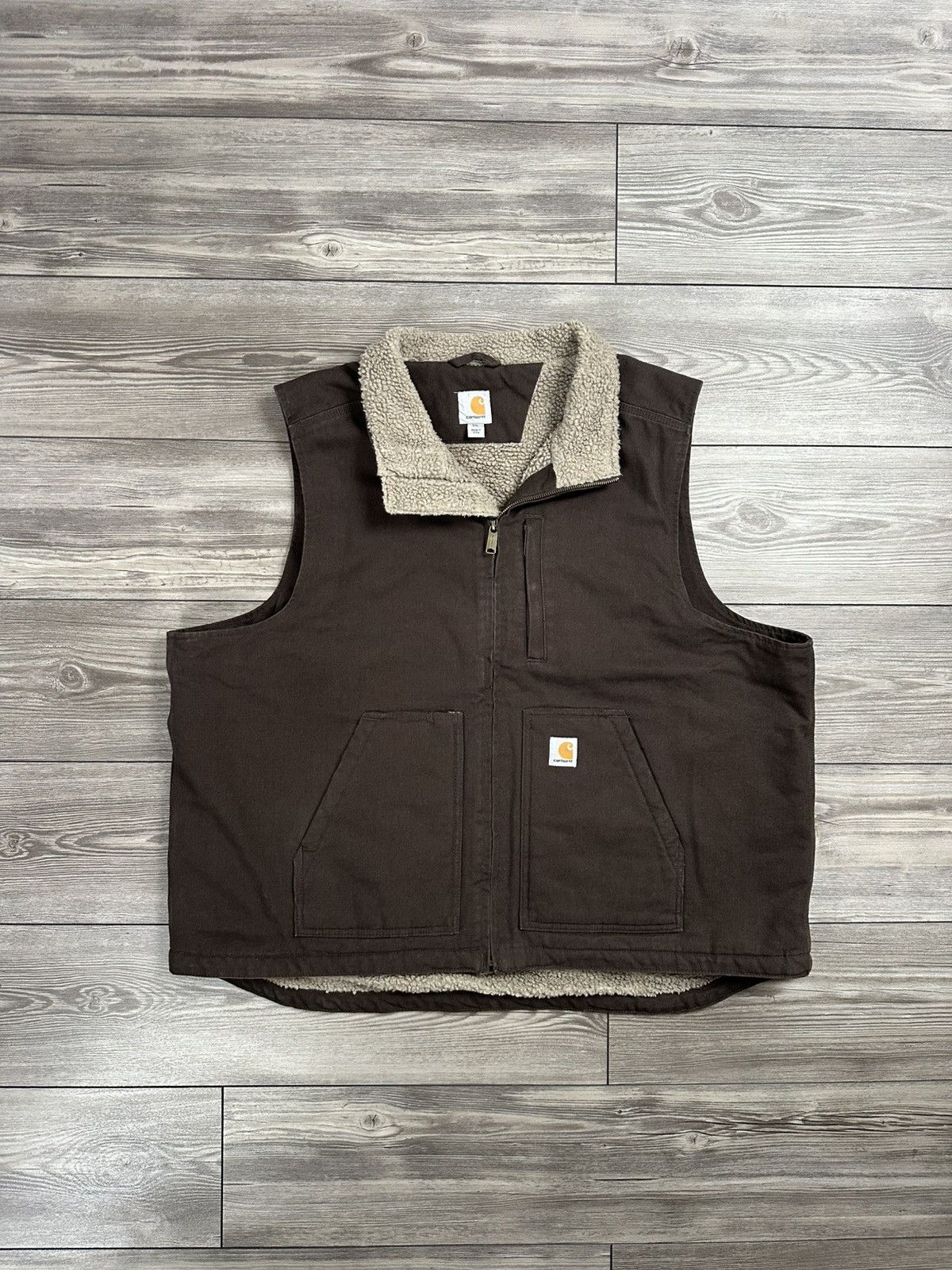 Carhartt × Vintage Carhartt Sherpa Lined Vest Size US XXL / EU 58 / 5 - 1 Thumbnail