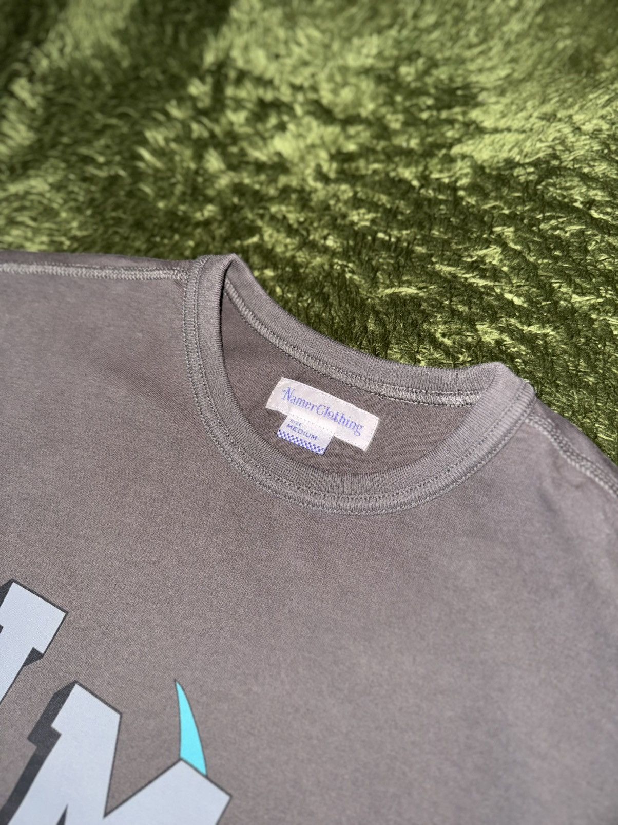 Japanese Brand [M] NamerClothing Graphic Flat Seam T-Shirt Charcoal Size US M / EU 48-50 / 2 - 3 Thumbnail