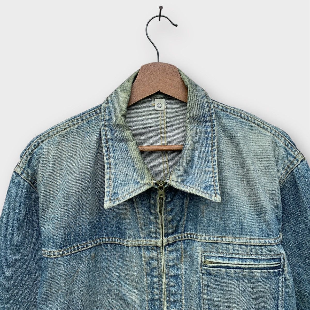 Uniqlo VINTAGE DISTRESSED UNIQLO DETROIT DENIM WORK JACKET Size US L / EU 52-54 / 3 - 5 Thumbnail