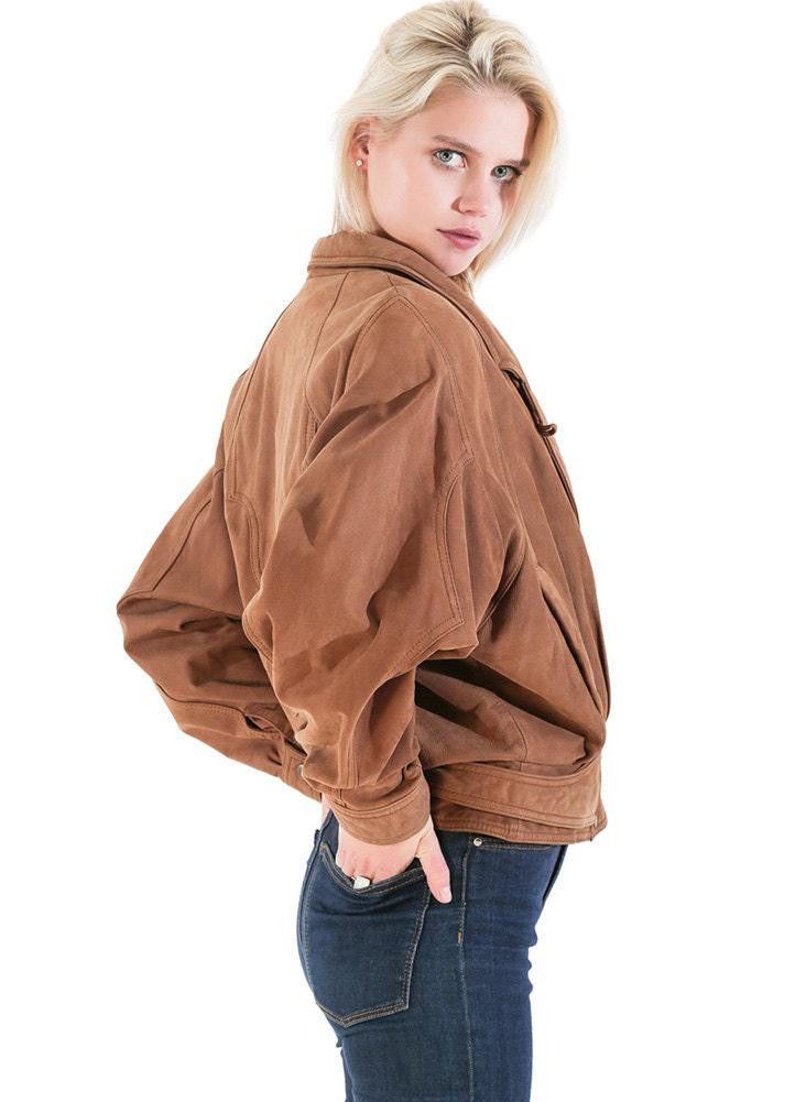 Designer VINTAGE Suede Jacket Circa 80s 90s PERFECTION 70s Vibe Brown Size M / US 6-8 / IT 42-44 - 5 Thumbnail