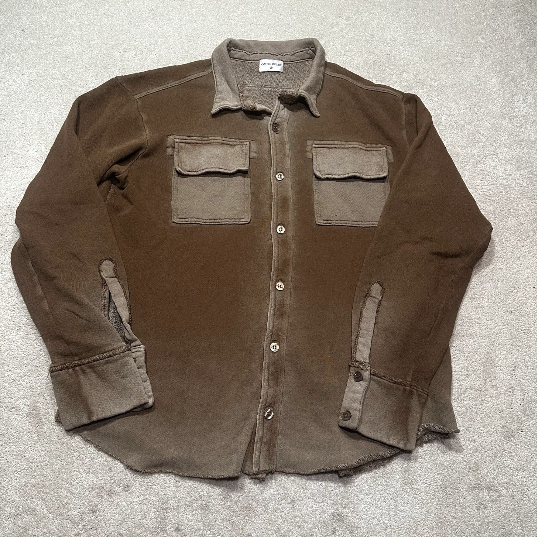 Vintage NWOT Cotton Citizen Bronx Button Up Shirt Jacket Shacket Mens XL Brown Size US XL / EU 56 / 4 - 2 Thumbnail