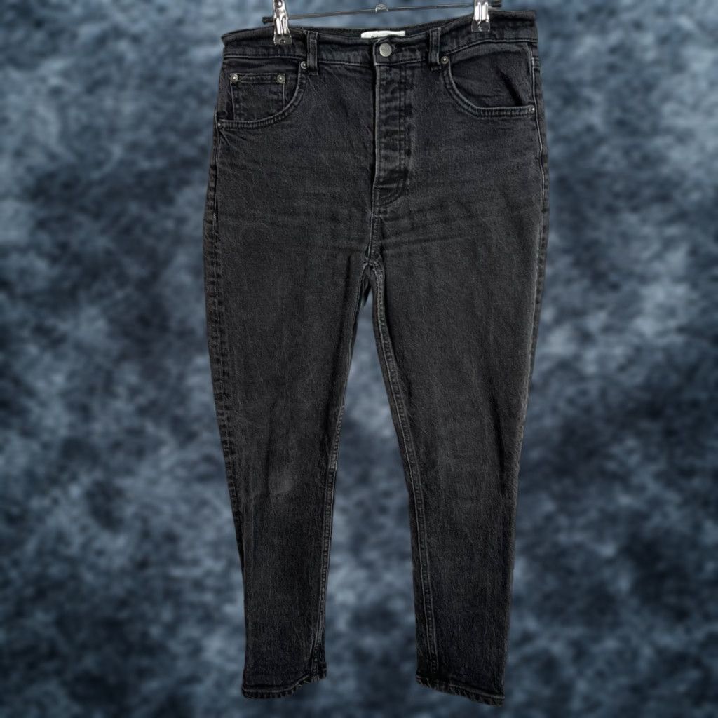 Reformation Reformation Jeans Skinny Womens 30 Black High-Waist Denim Cotton Blend Jeans Size 30" / US 8 / IT 44 - 1 Thumbnail