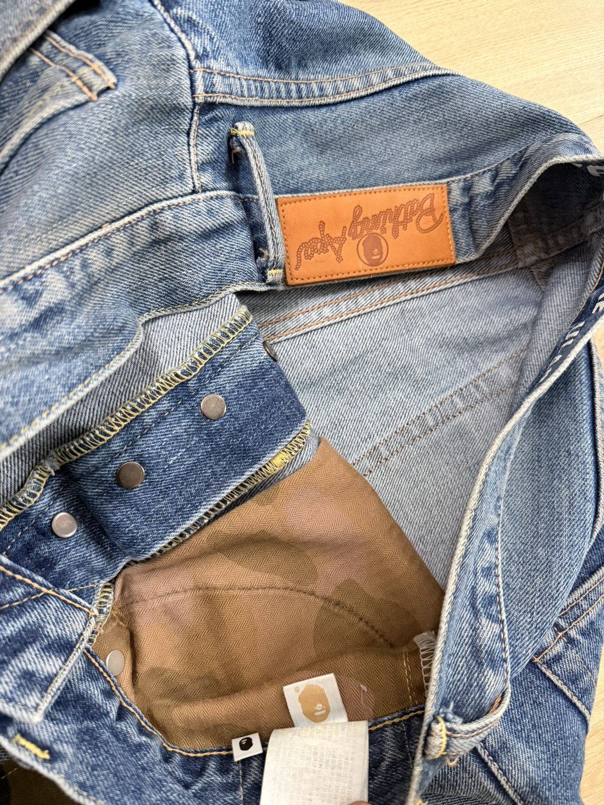 Bape 1999 TYPE-02 PATCHWORK DAMAGED DENIM PANTS Size US 30 / EU 46 - 6 Thumbnail
