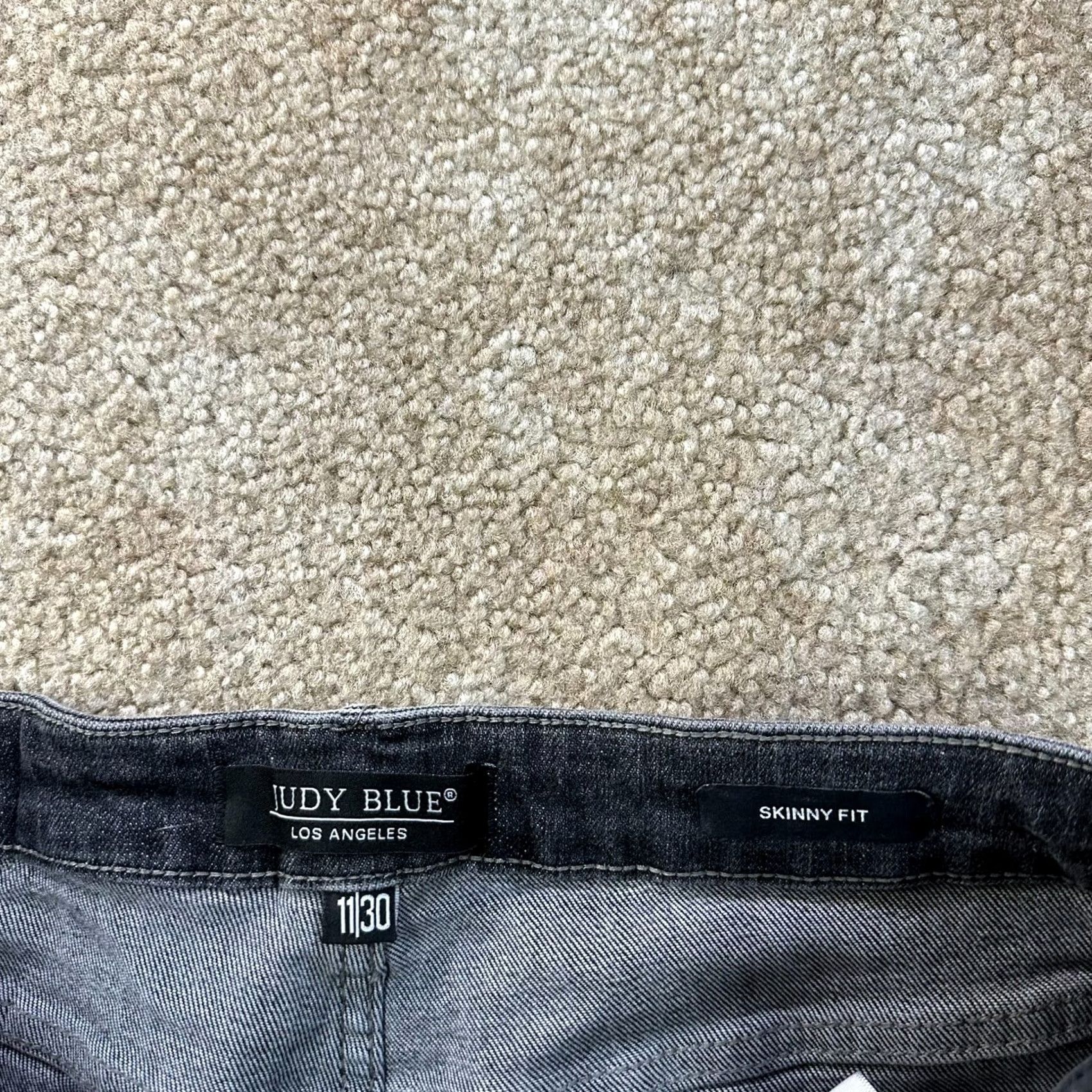 Vintage Judy Blue Jeans Women's Skinny High Rise 11/30 Gray Denim Stretch 5-Pocket Slim Retro? Size 32" / US 10 / IT 46 - 4 Thumbnail