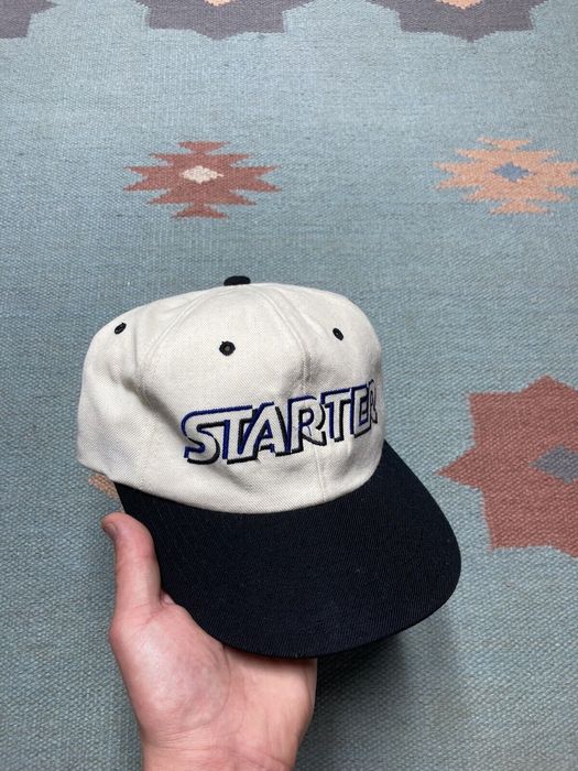 Vintage starter snapback hat cap spellout logo wool 90s streetwear