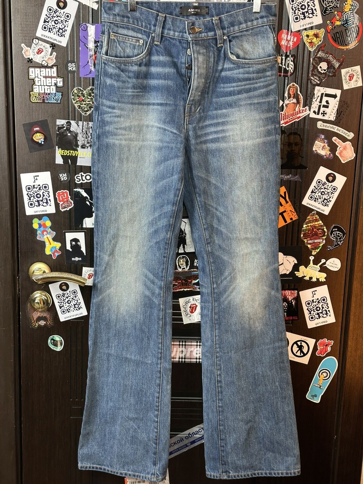Amiri Amiri Flare Button up Jeans Denim 30 Size US 30 / EU 46 - 2 Thumbnail