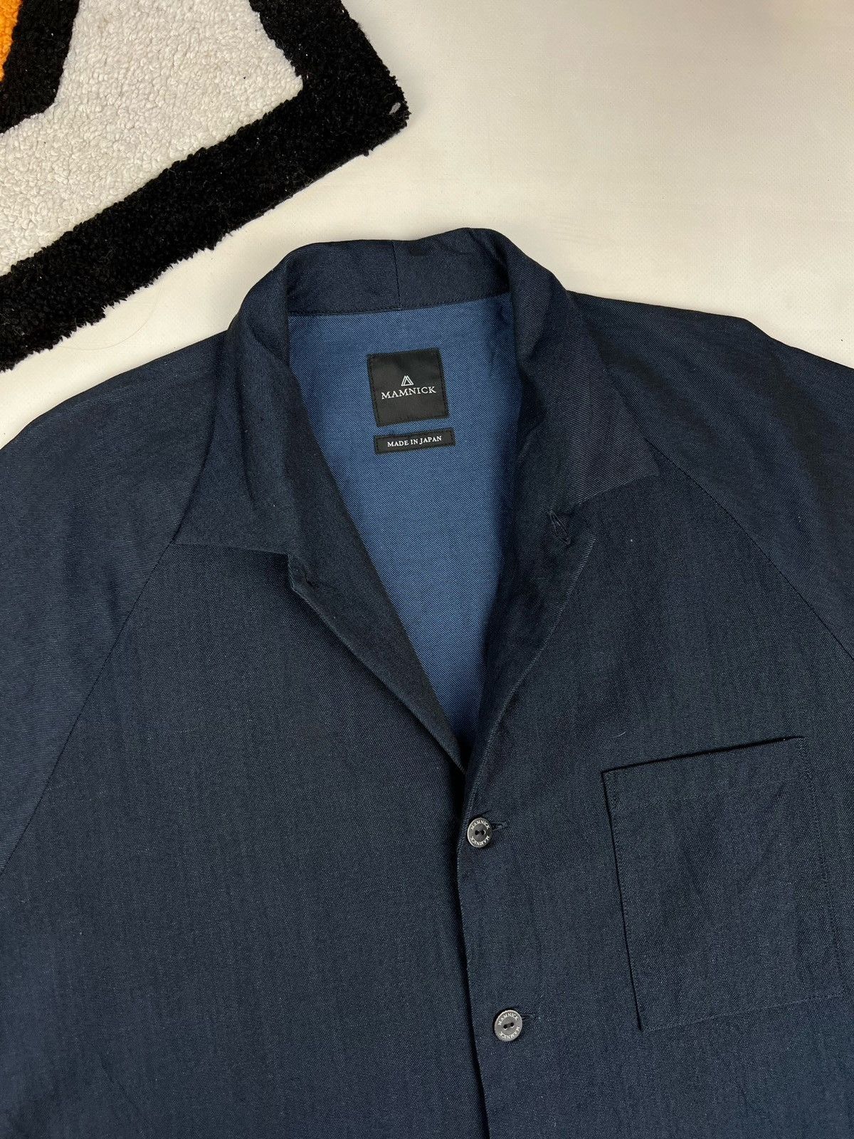 Japanese Brand Mamnick Shirt Made in Japan VIRGIN WOOL LINEN COTTON Size US XL / EU 56 / 4 - 2 Thumbnail