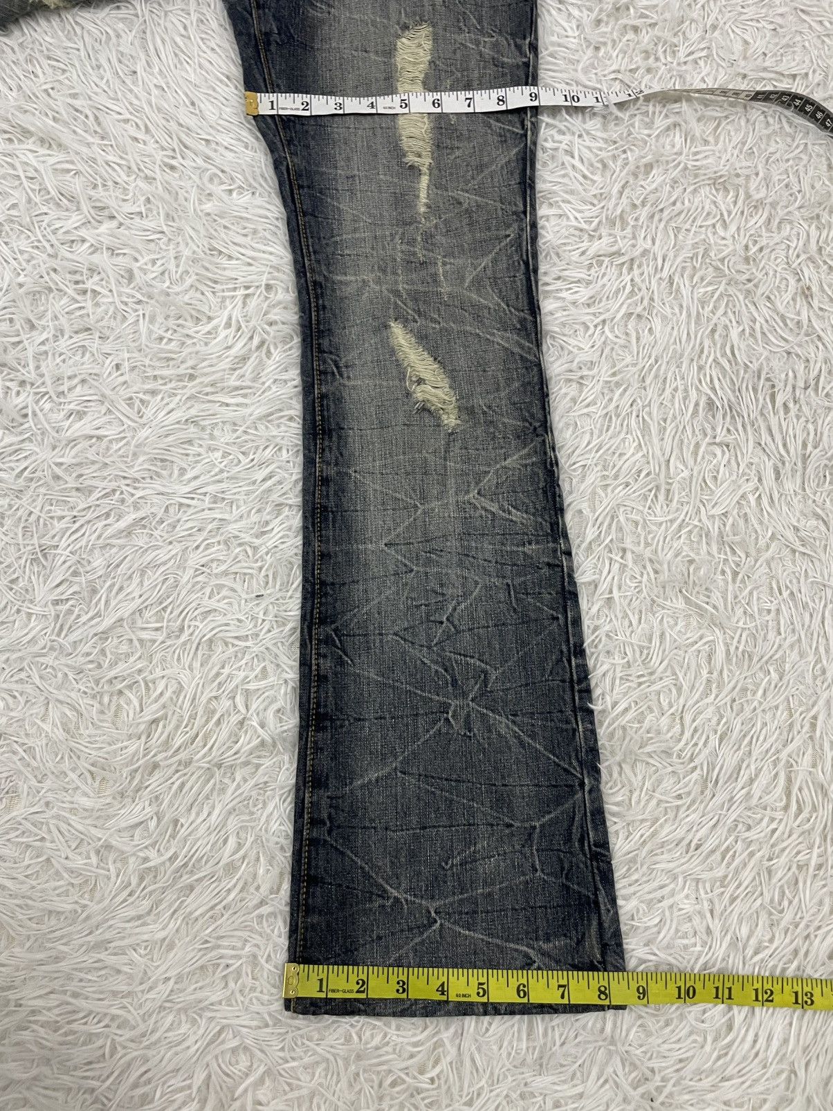 semanticdesign Distress Design Wreck Line Semanticdesign Flair Jeans Pant Size 29" - 12 Thumbnail
